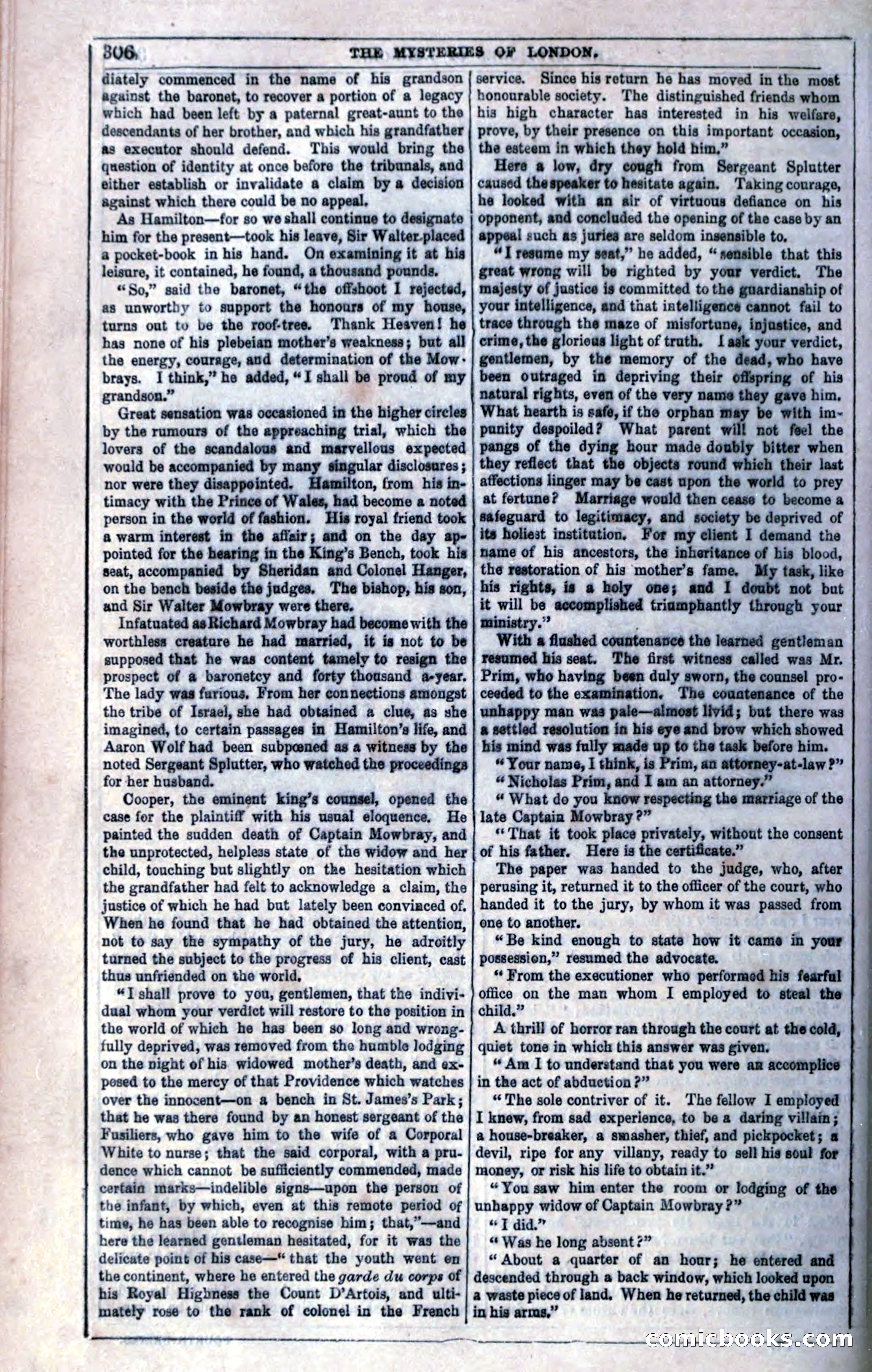 The Mysteries of London; or, Lights and Shadows of London Life — page 308 of 394