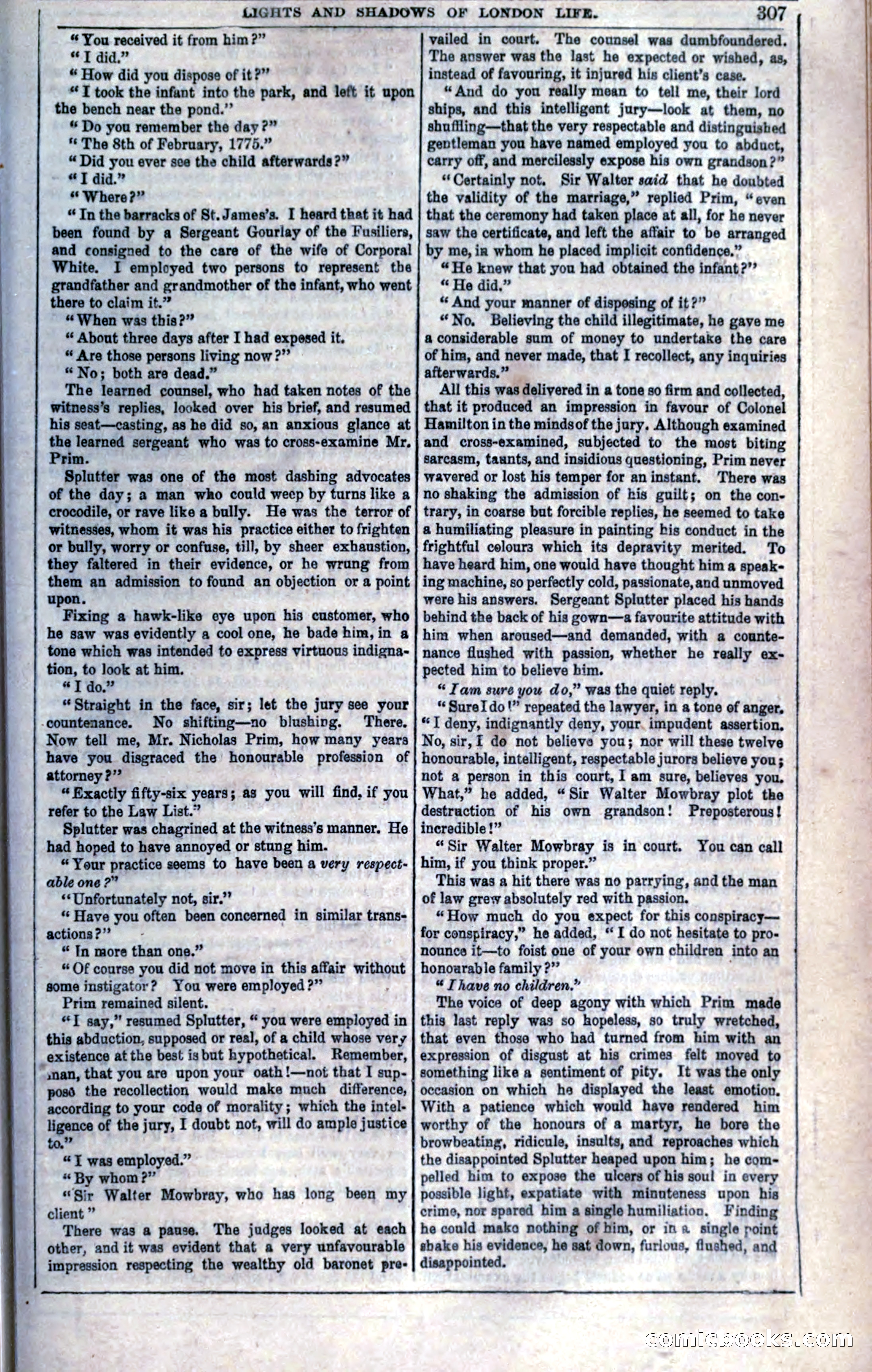 The Mysteries of London; or, Lights and Shadows of London Life — page 309 of 394