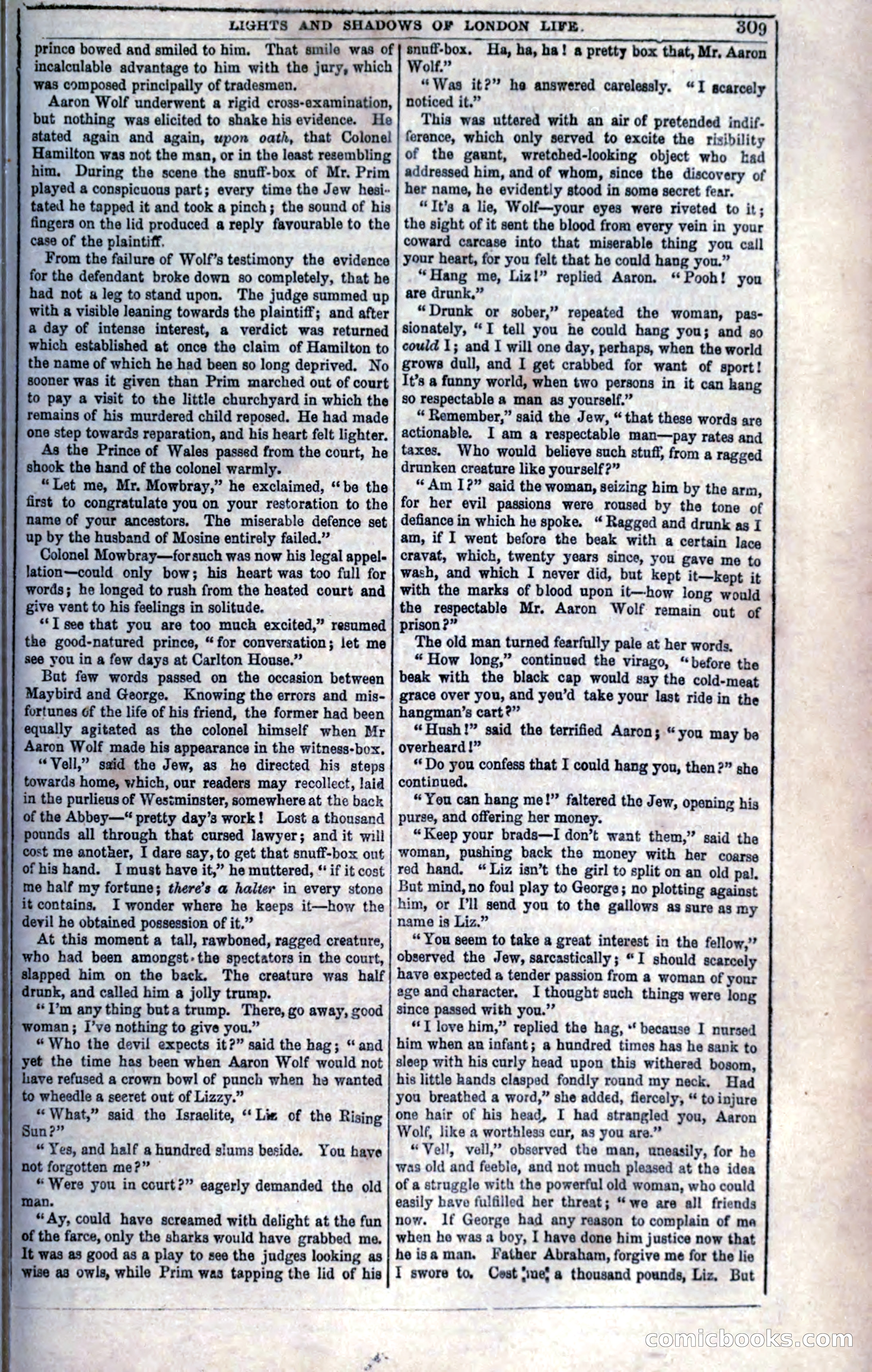 The Mysteries of London; or, Lights and Shadows of London Life — page 311 of 394