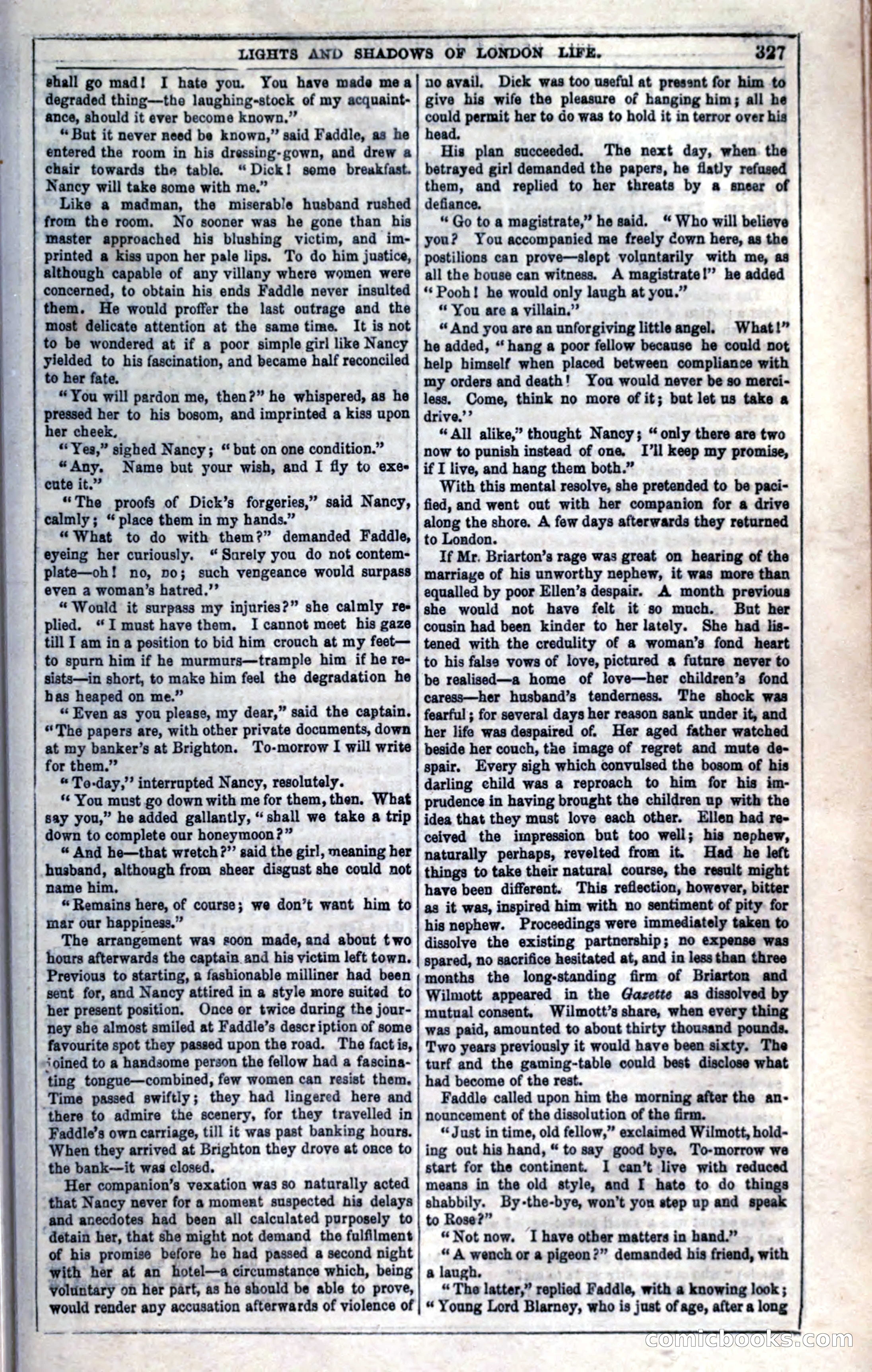 The Mysteries of London; or, Lights and Shadows of London Life — page 329 of 394