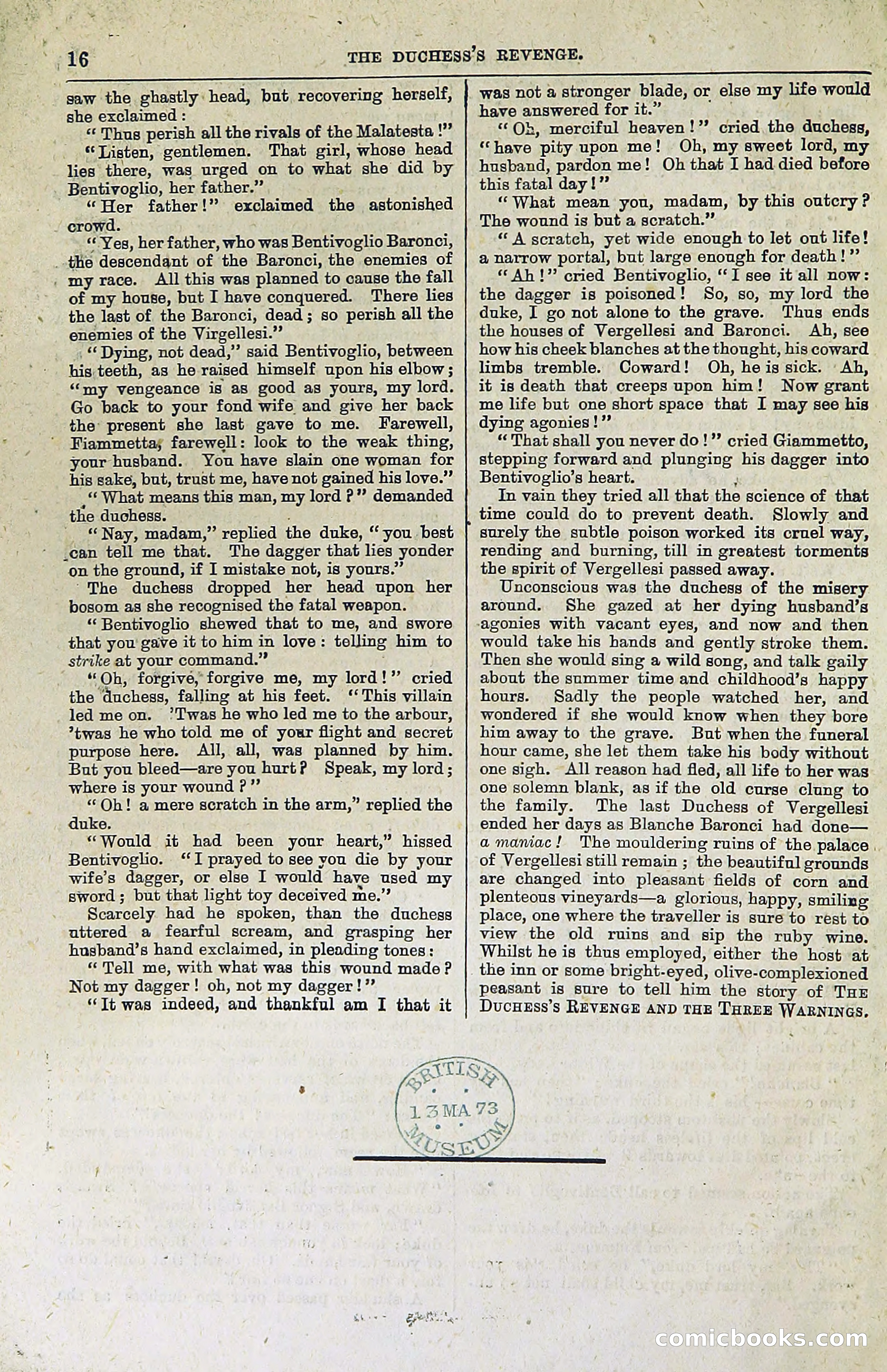 The Duchess's Revenge or The Three Warnings — page 18 of 20