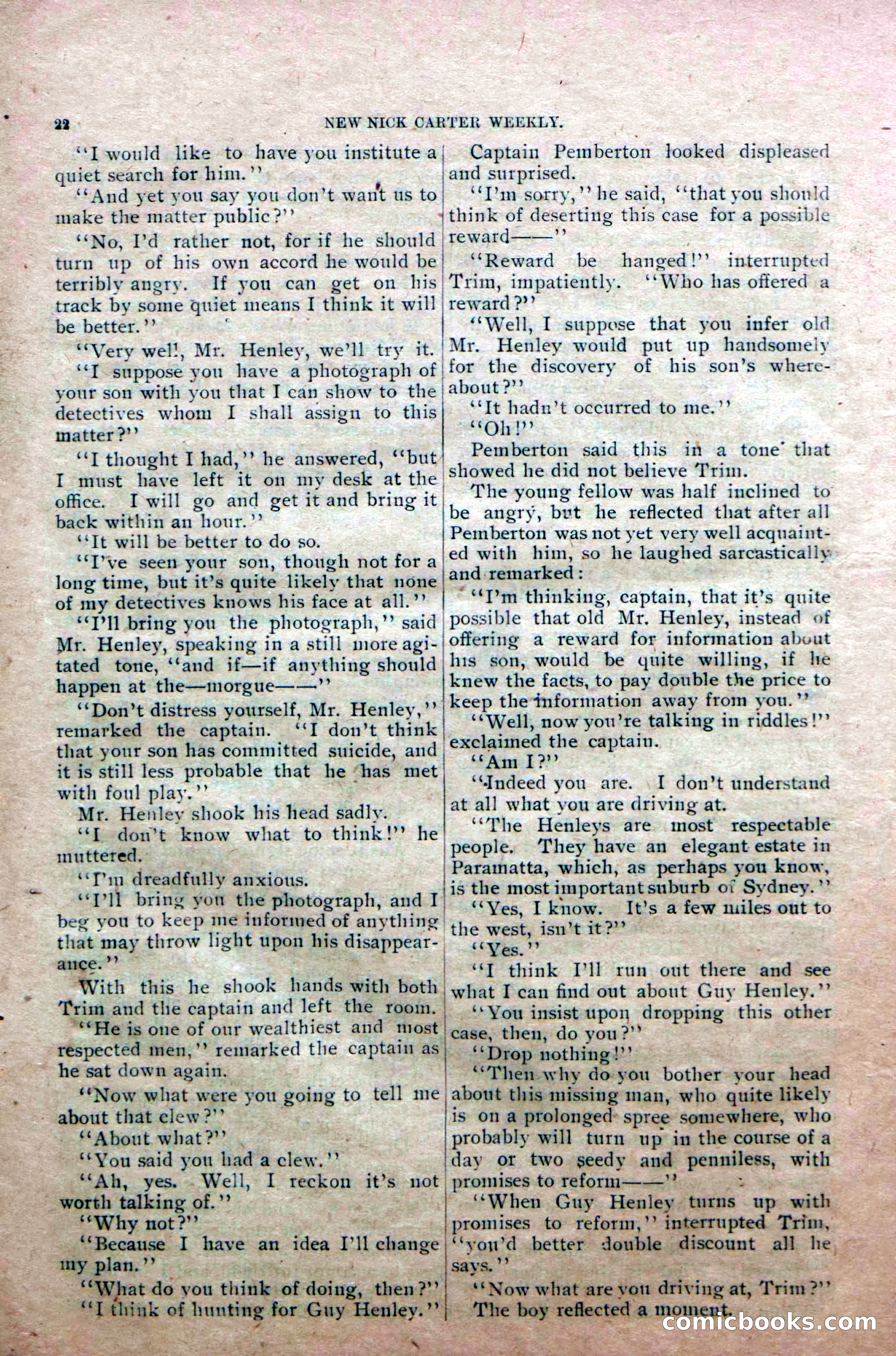 New Nick Carter Weekly, No. 8 — page 24 of 36