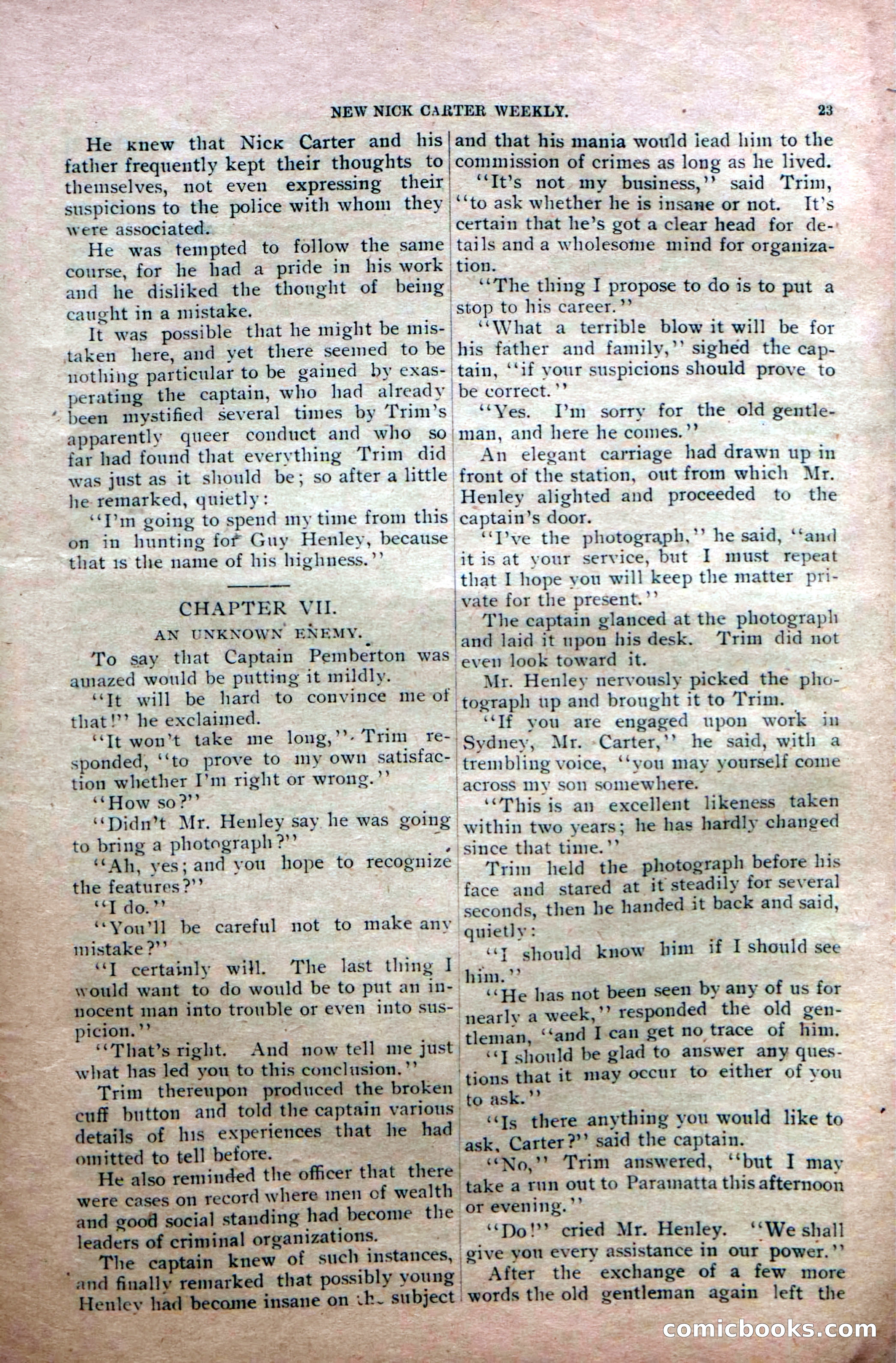 New Nick Carter Weekly, No. 8 — page 25 of 36