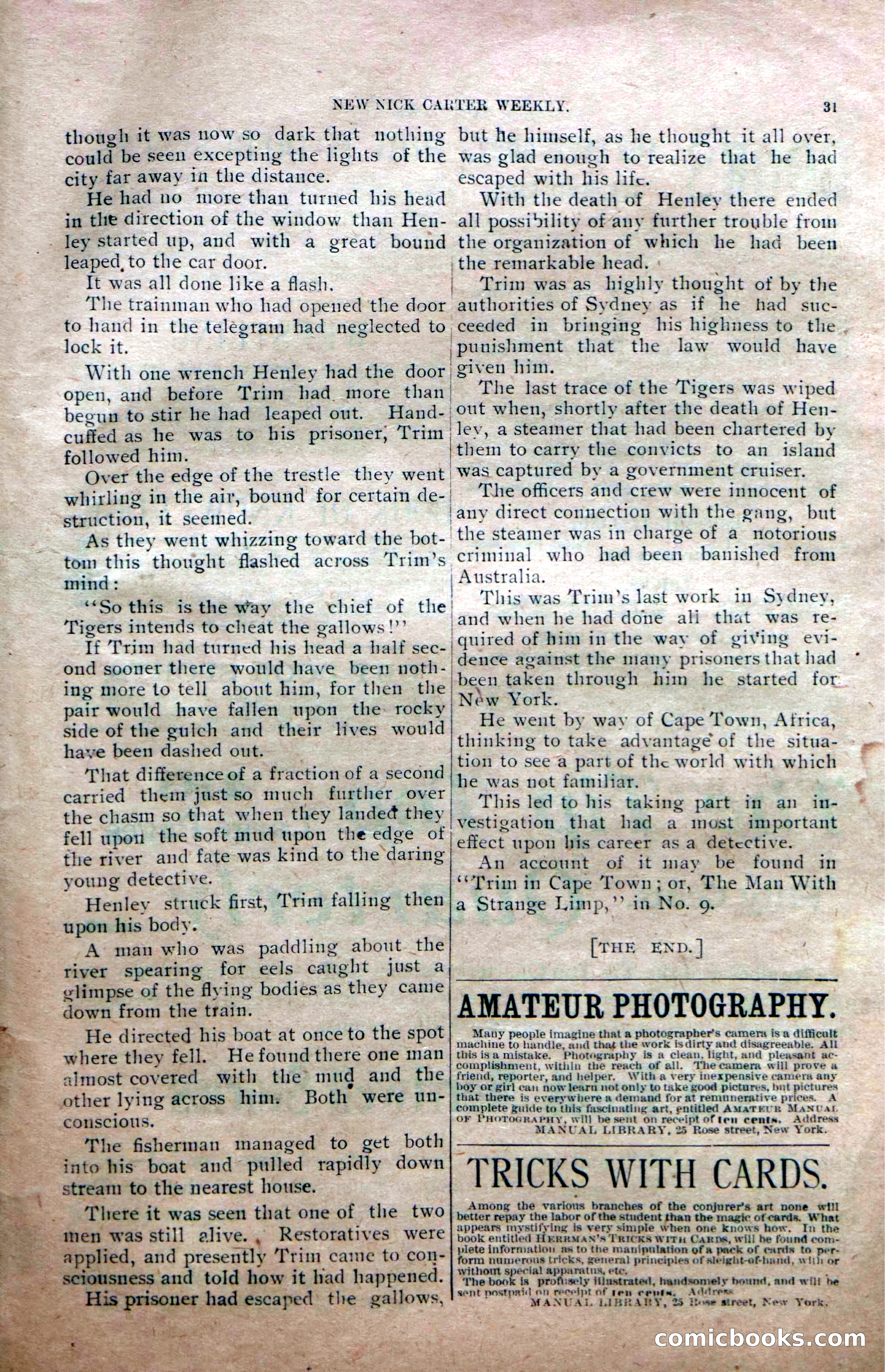New Nick Carter Weekly, No. 8 — page 33 of 36