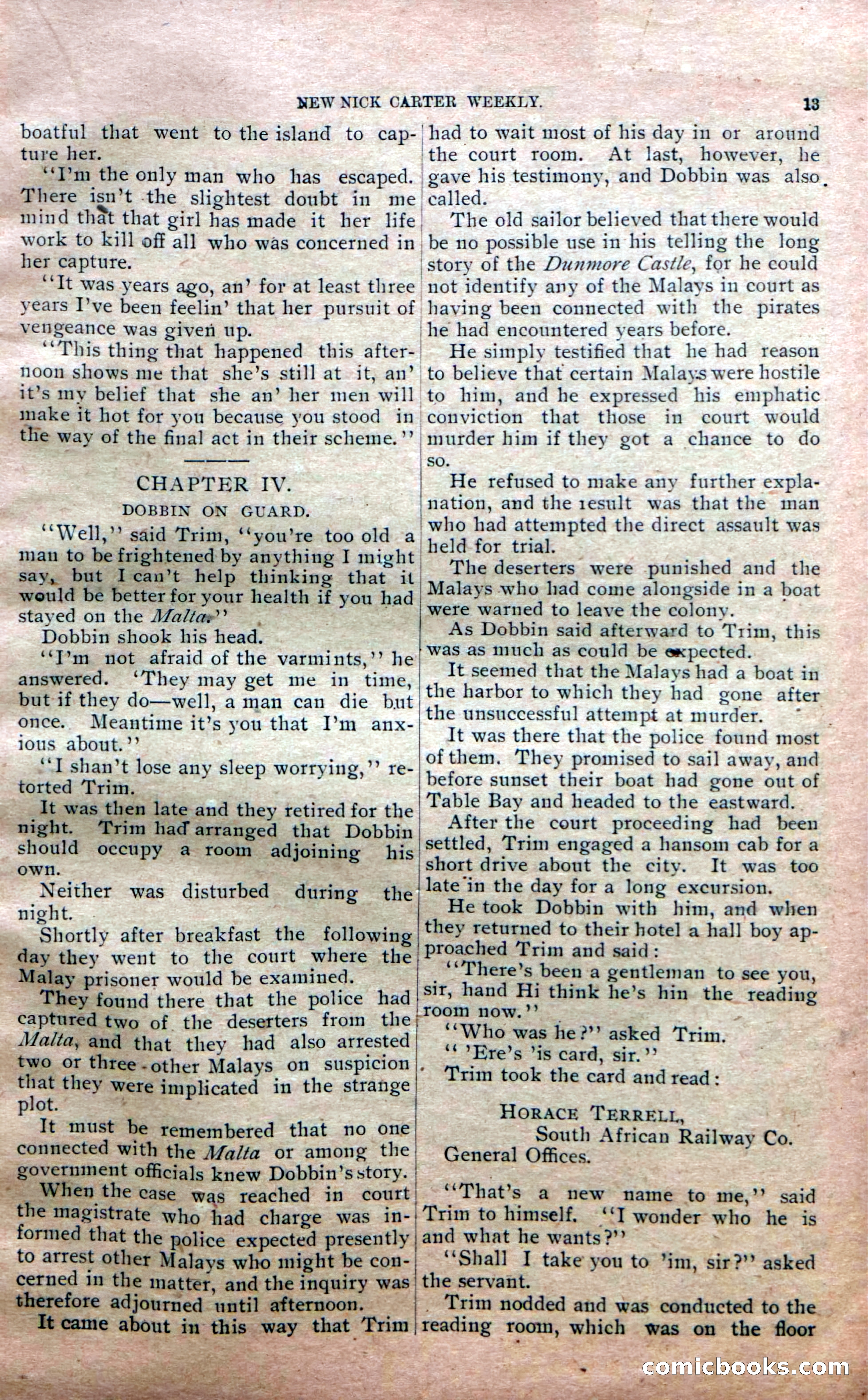 New Nick Carter Weekly, No. 9 — page 15 of 36