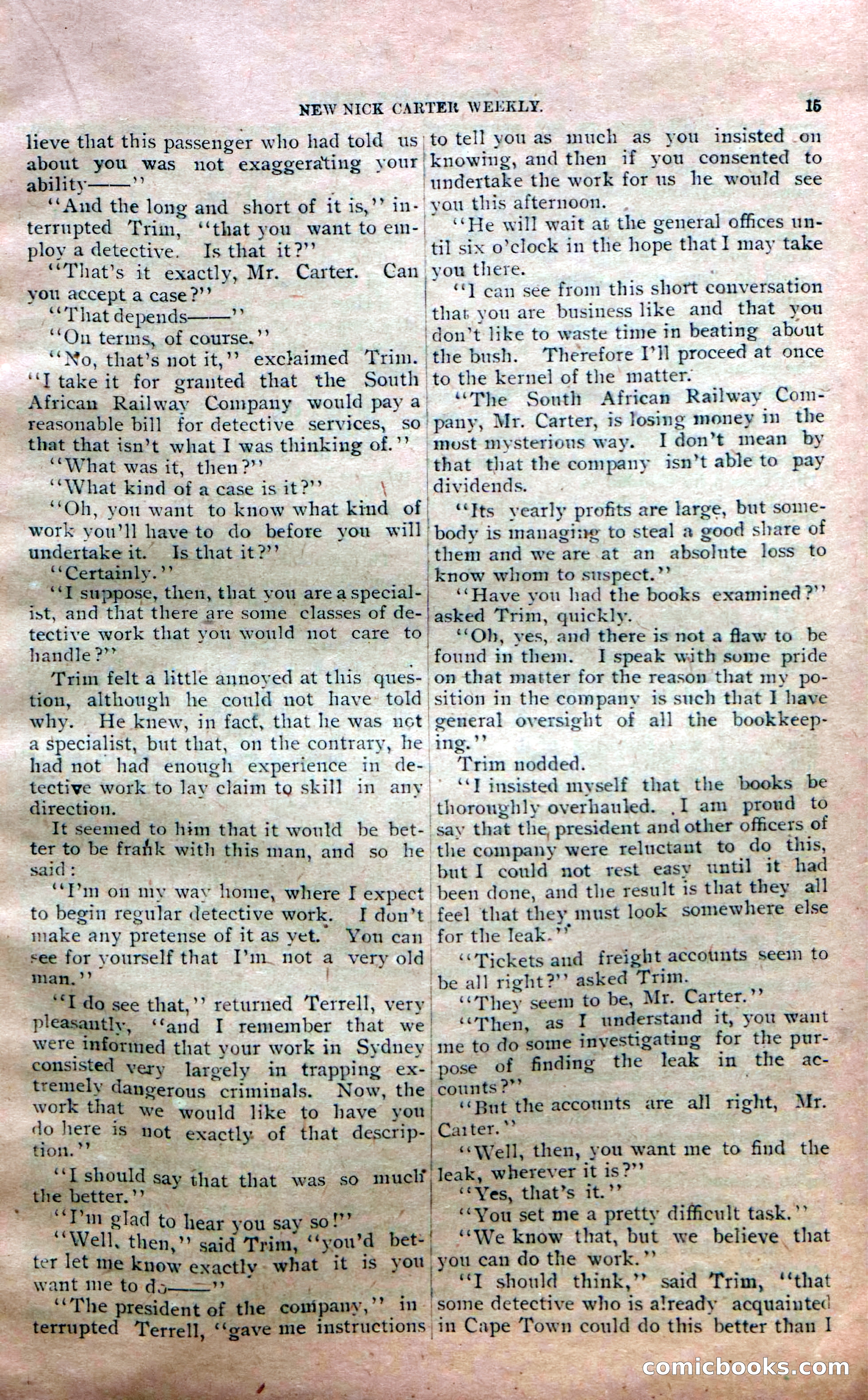 New Nick Carter Weekly, No. 9 — page 17 of 36