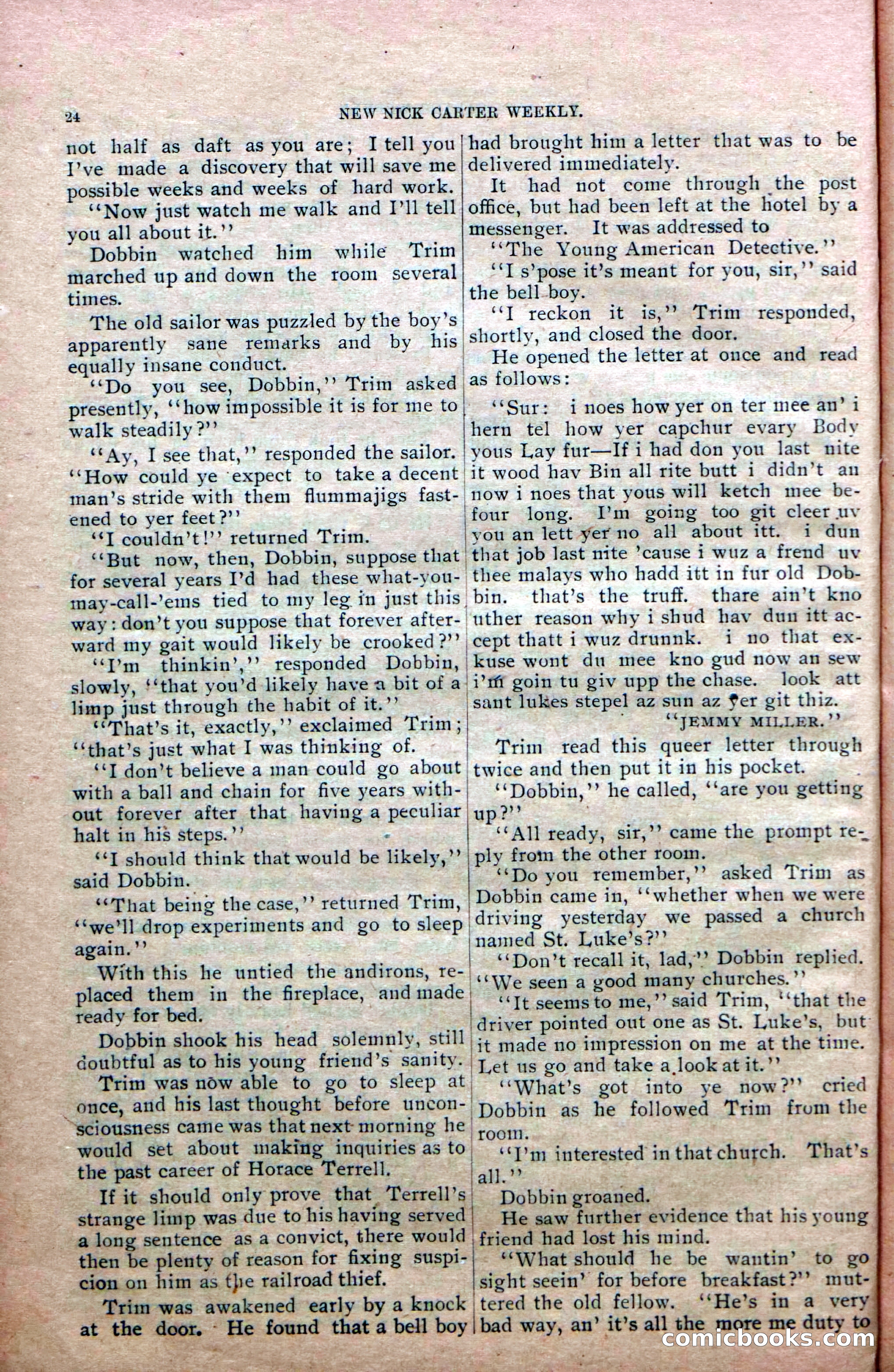 New Nick Carter Weekly, No. 9 — page 26 of 36