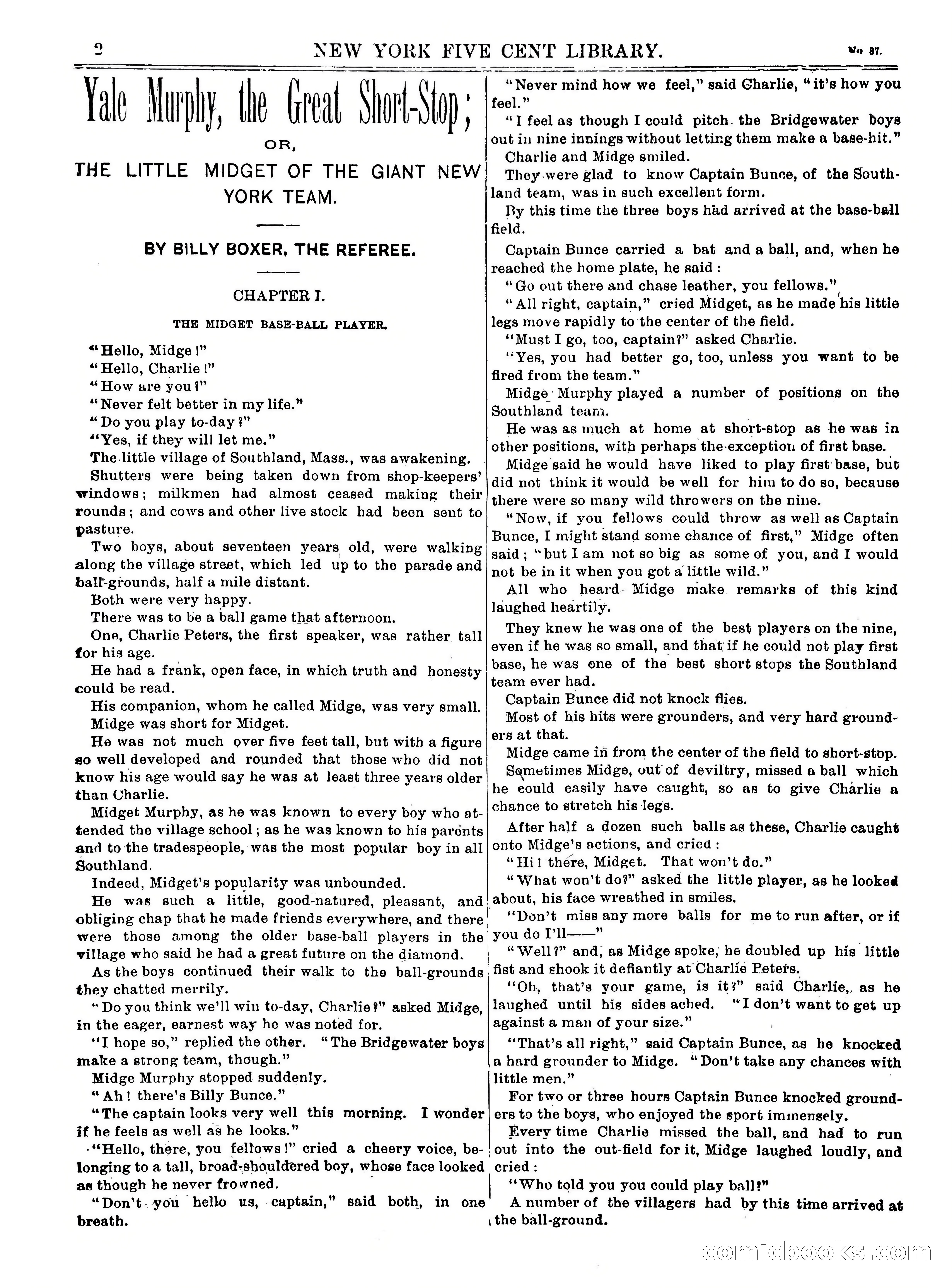 Yale Murphy, the Great Short-Stop — page 2 of 16
