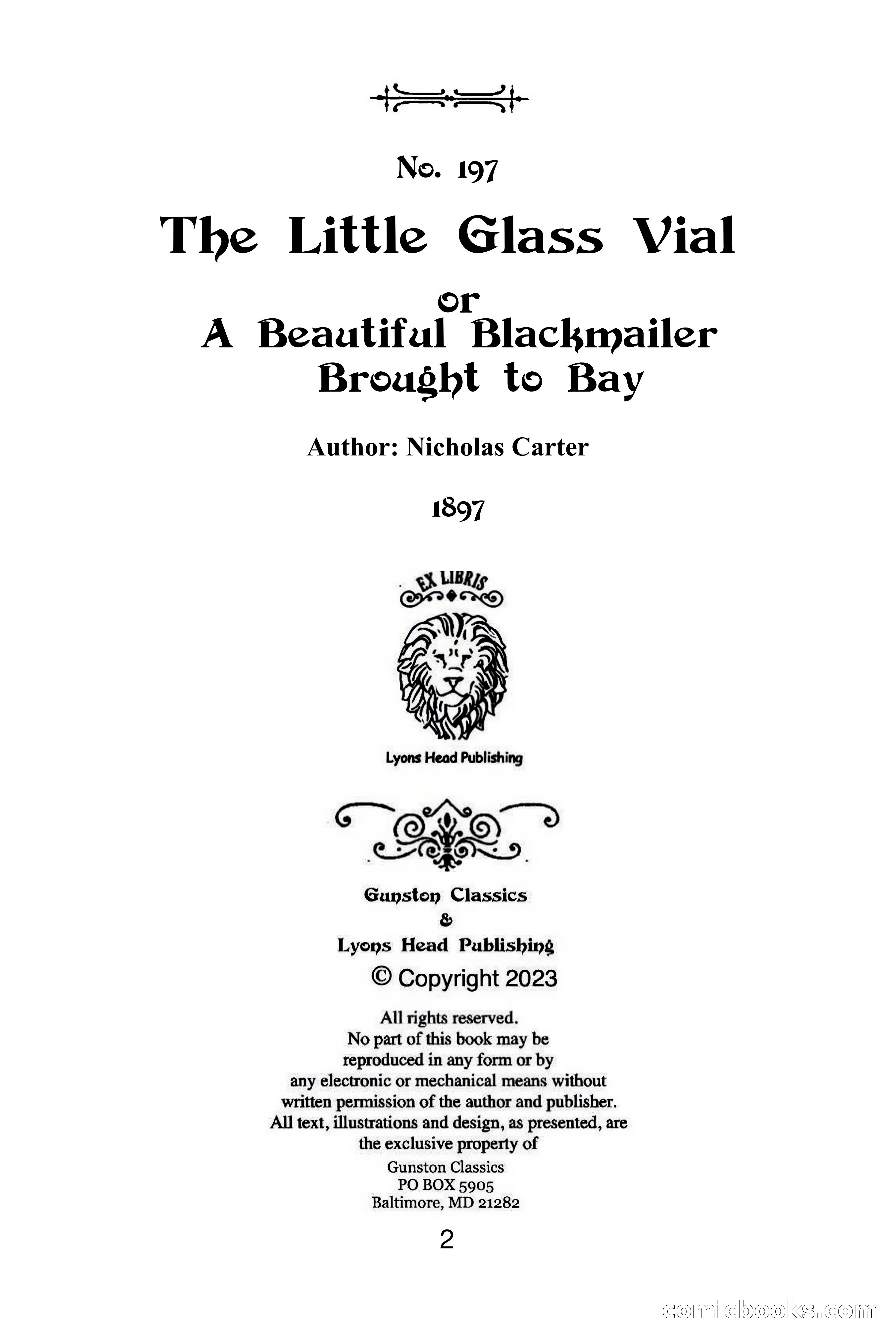 Nick Carter Weekly: The Little Glass Vial — page 2 of 86