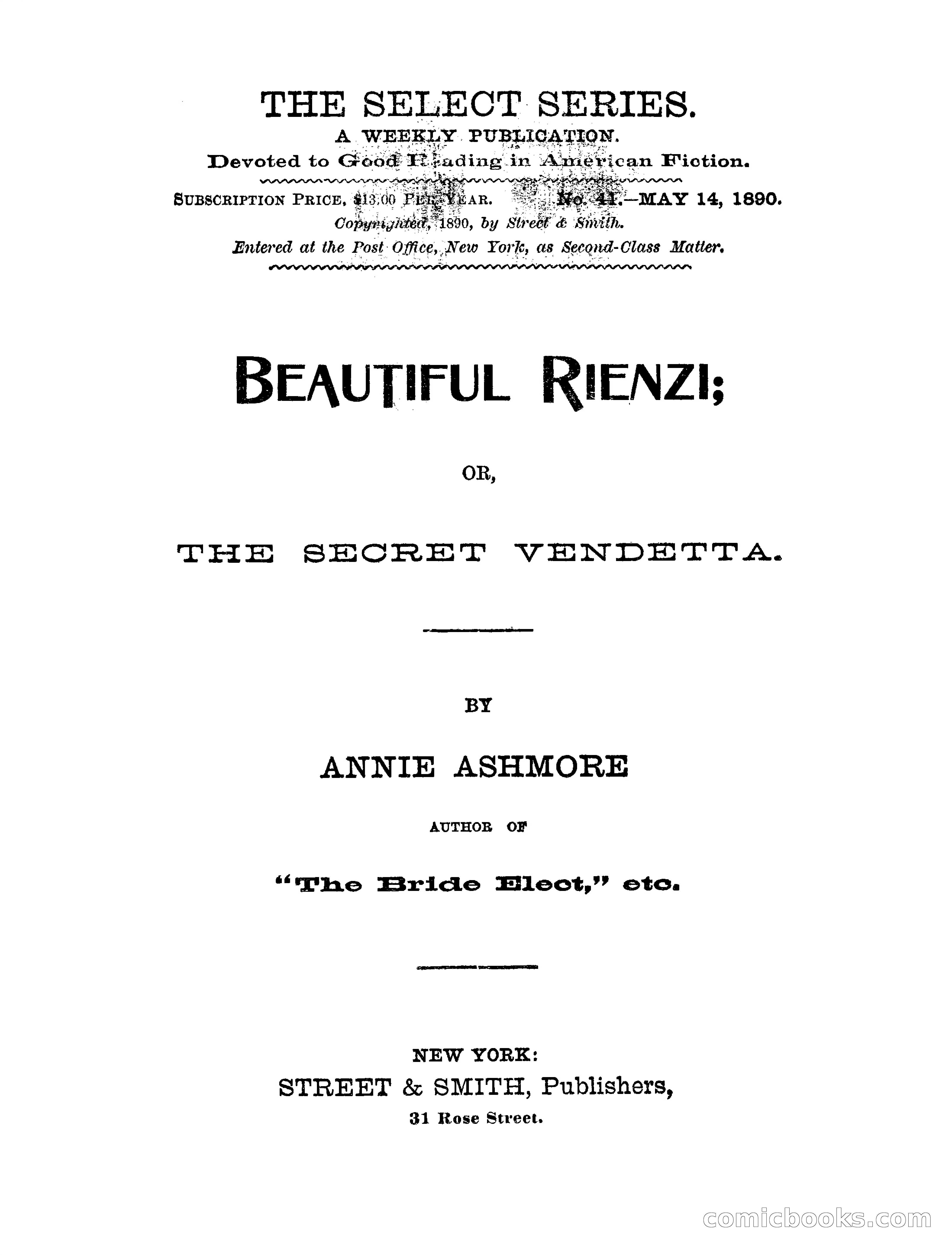 Beautiful Rienzi; or, The secret vendetta — page 4 of 287