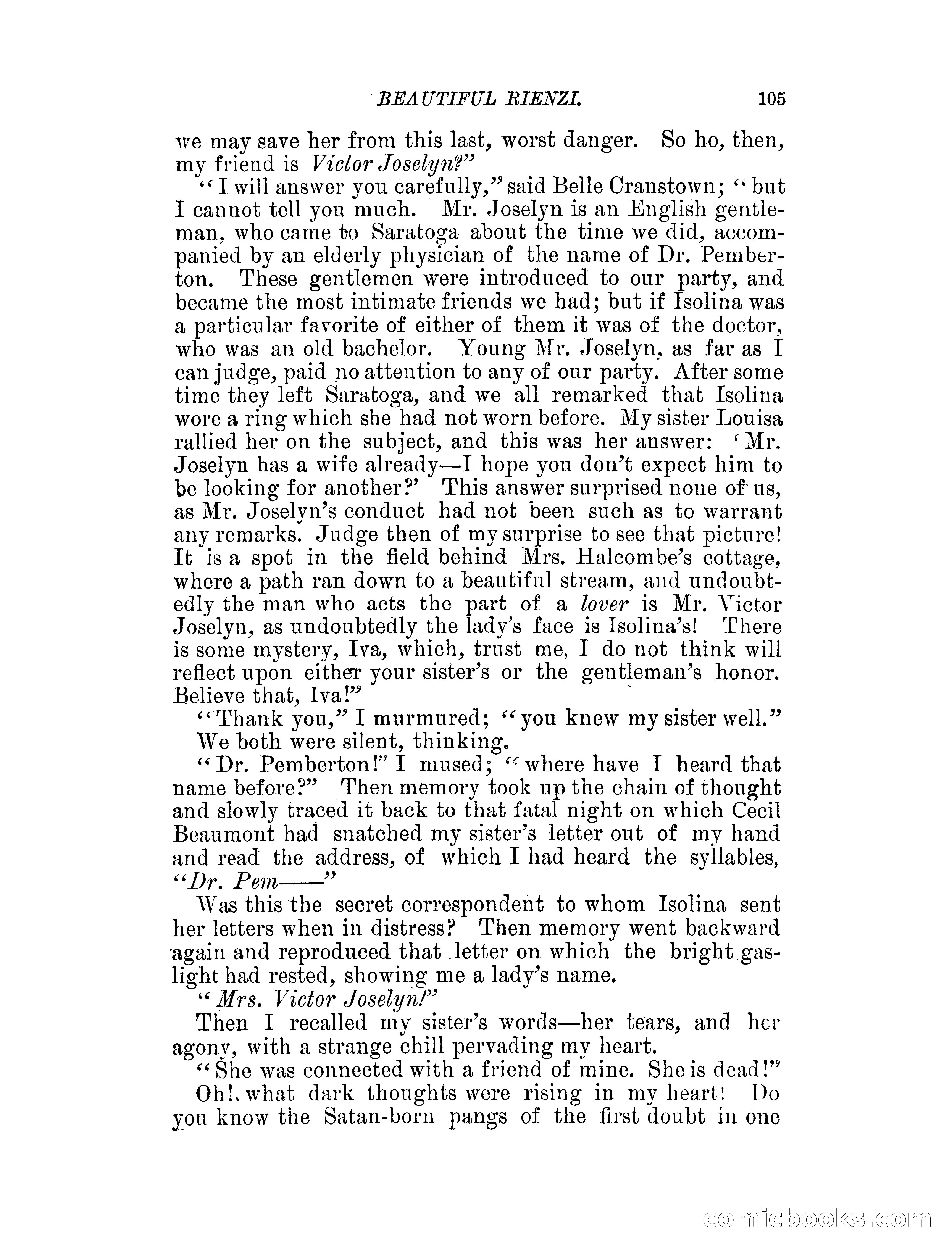 Beautiful Rienzi; or, The secret vendetta — page 110 of 287