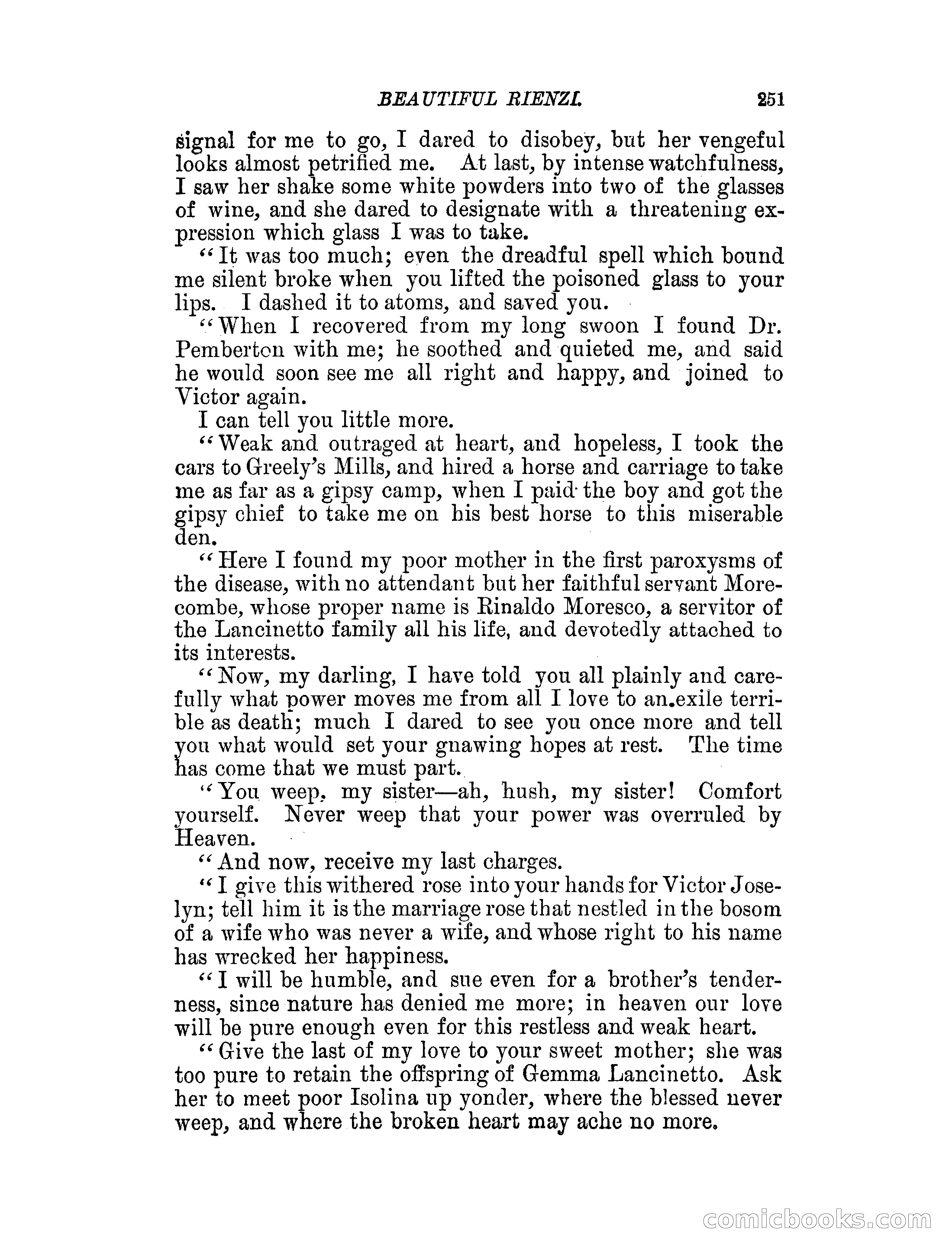 Beautiful Rienzi; or, The secret vendetta — page 256 of 287
