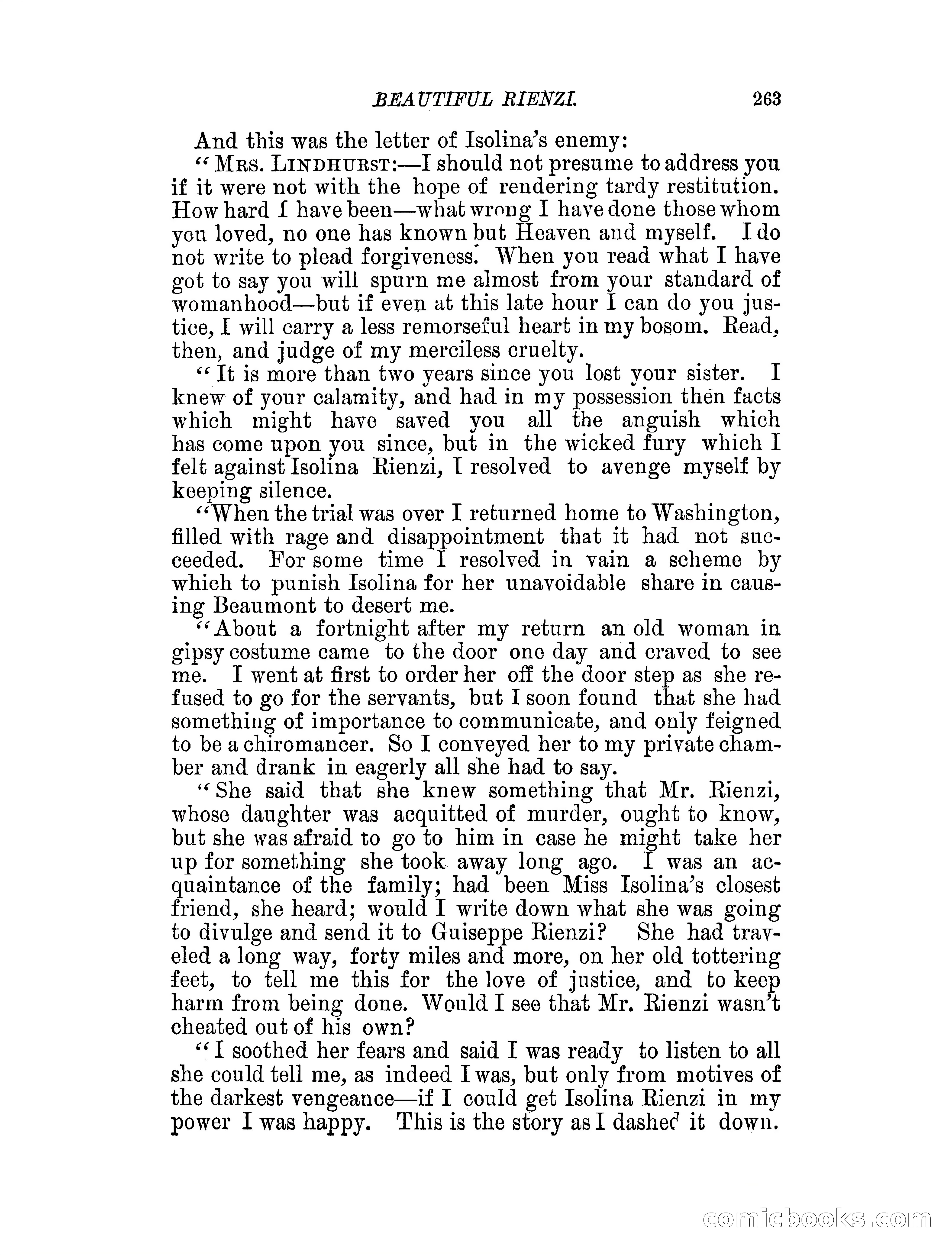 Beautiful Rienzi; or, The secret vendetta — page 268 of 287