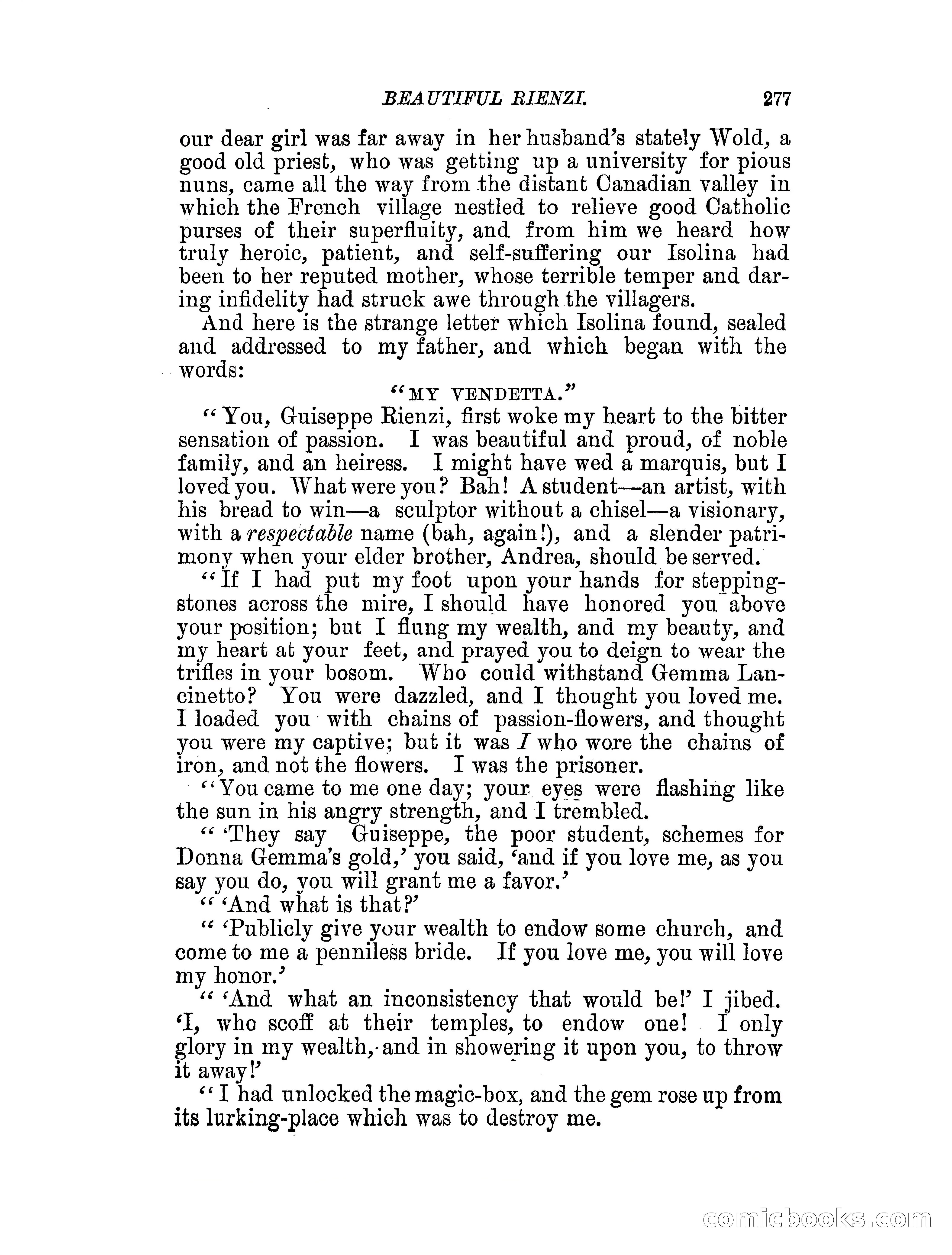 Beautiful Rienzi; or, The secret vendetta — page 282 of 287