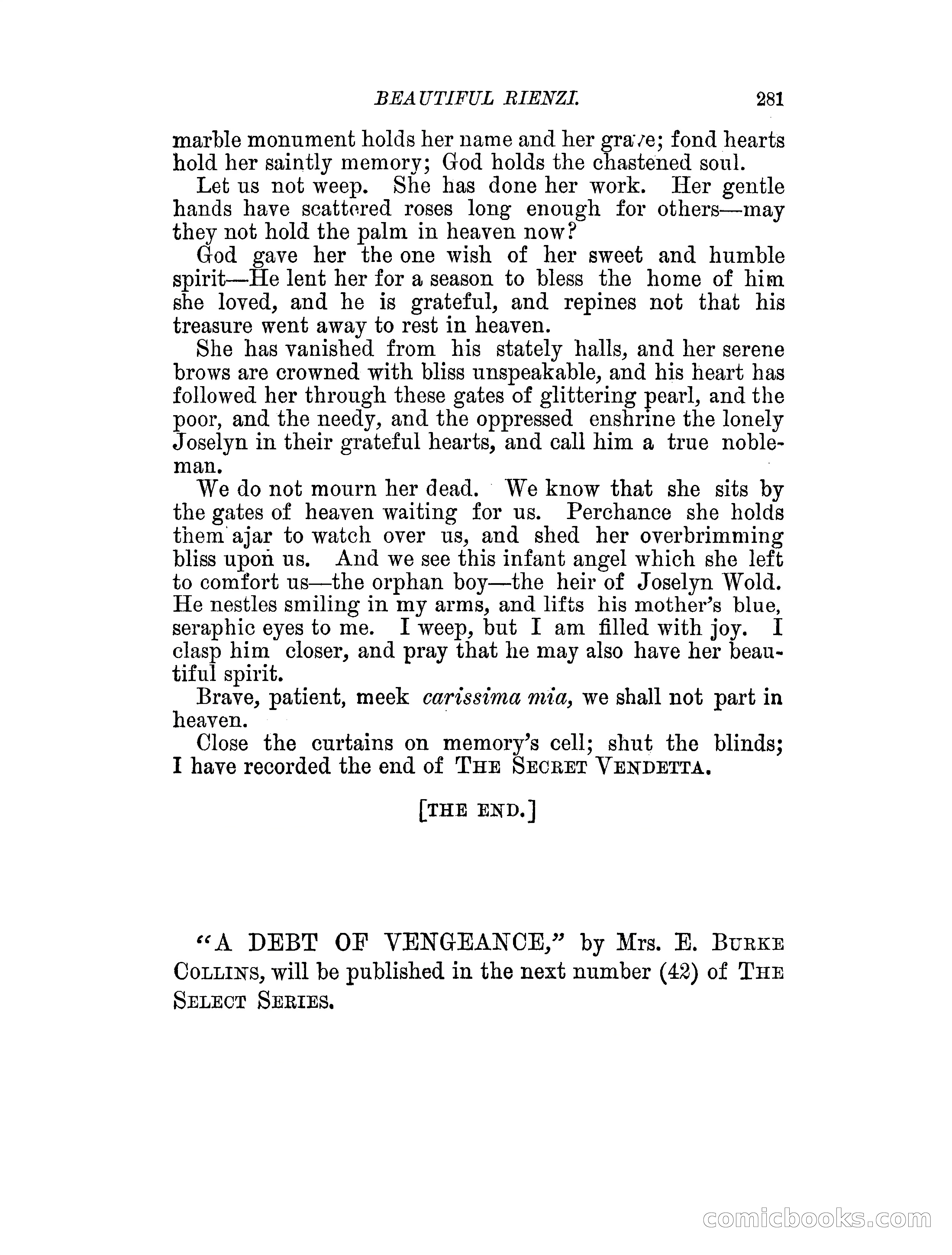 Beautiful Rienzi; or, The secret vendetta — page 286 of 287
