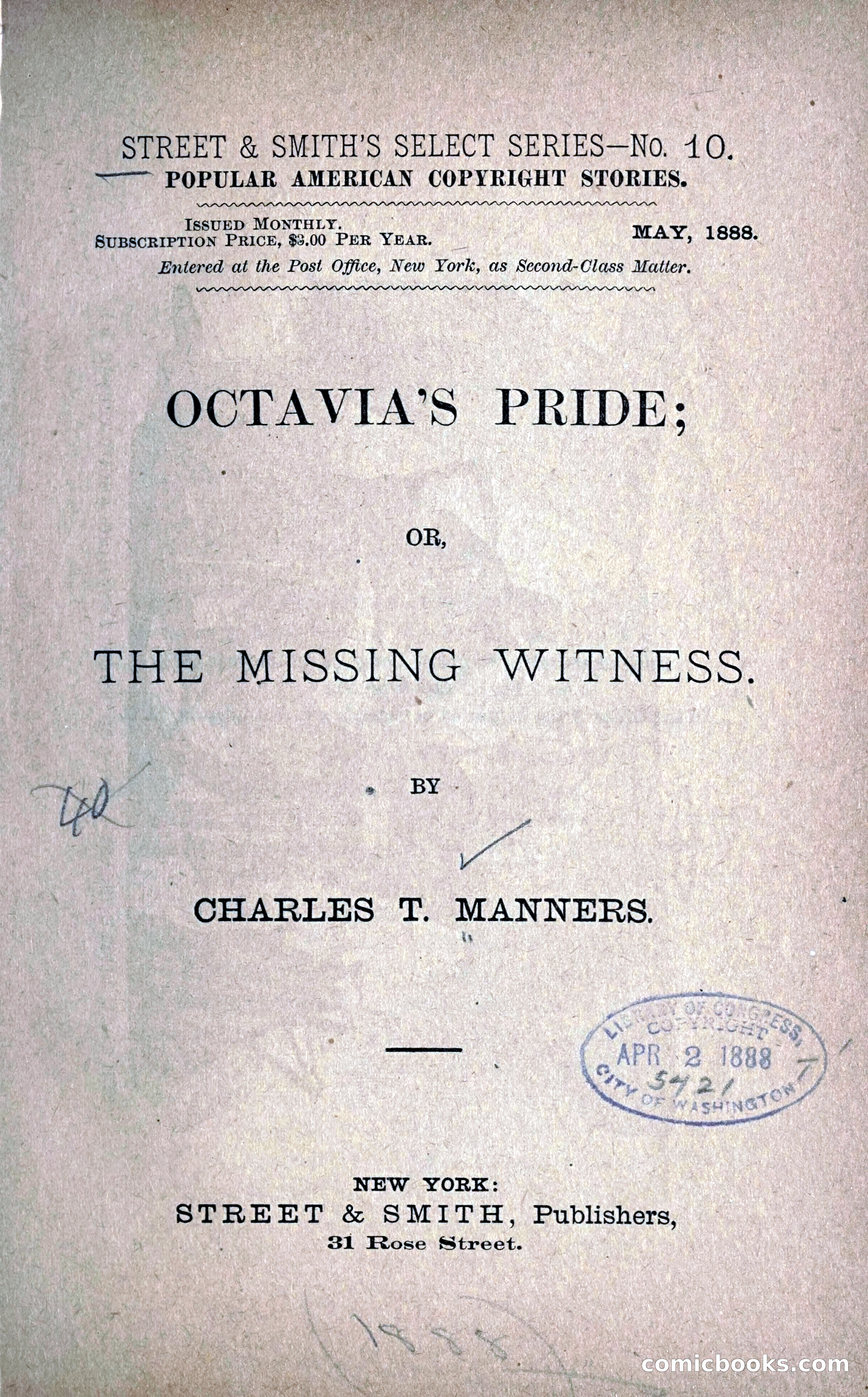 Octavia's Pride; or, The Missing Witness — page 11 of 284