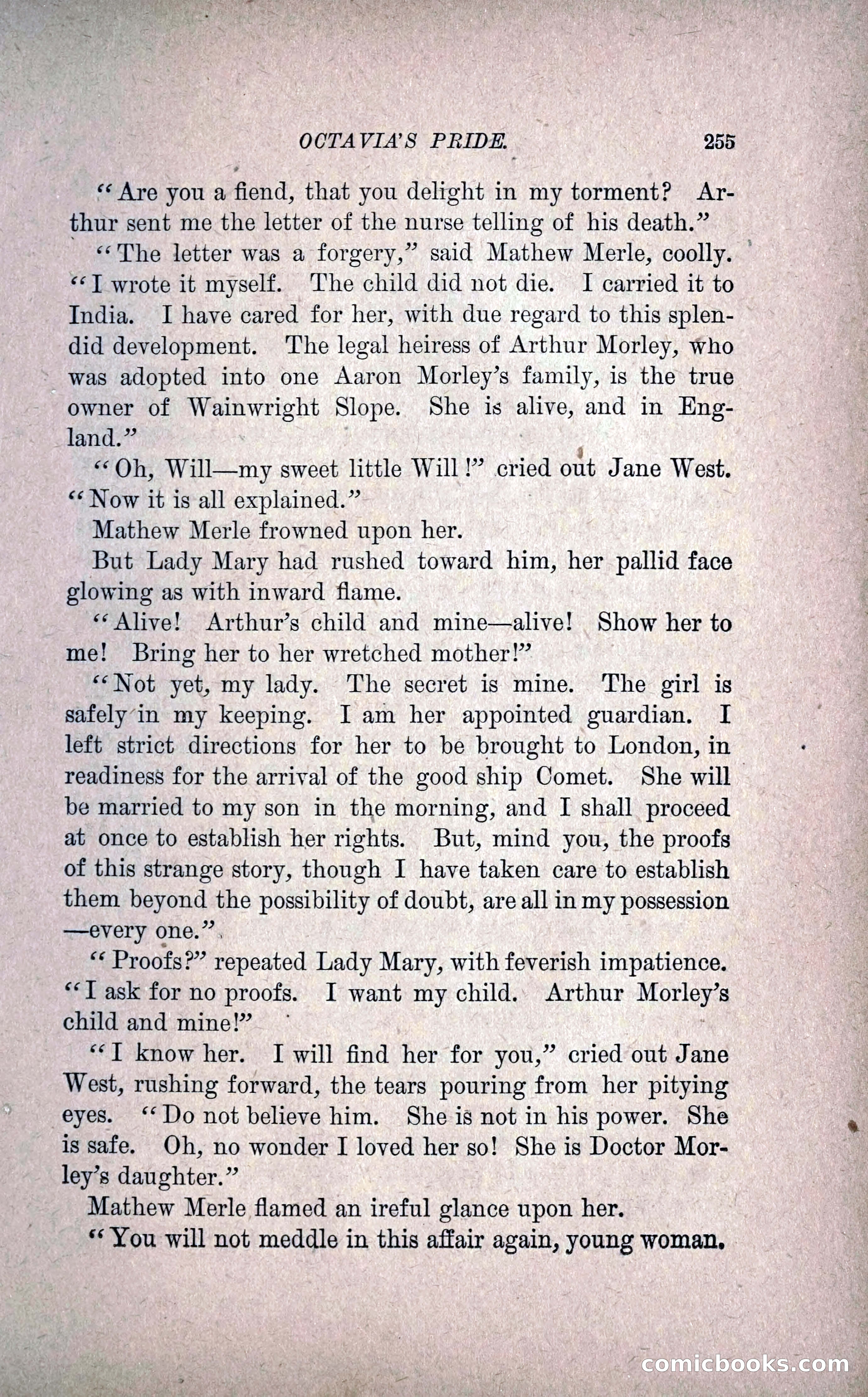 Octavia's Pride; or, The Missing Witness — page 265 of 284
