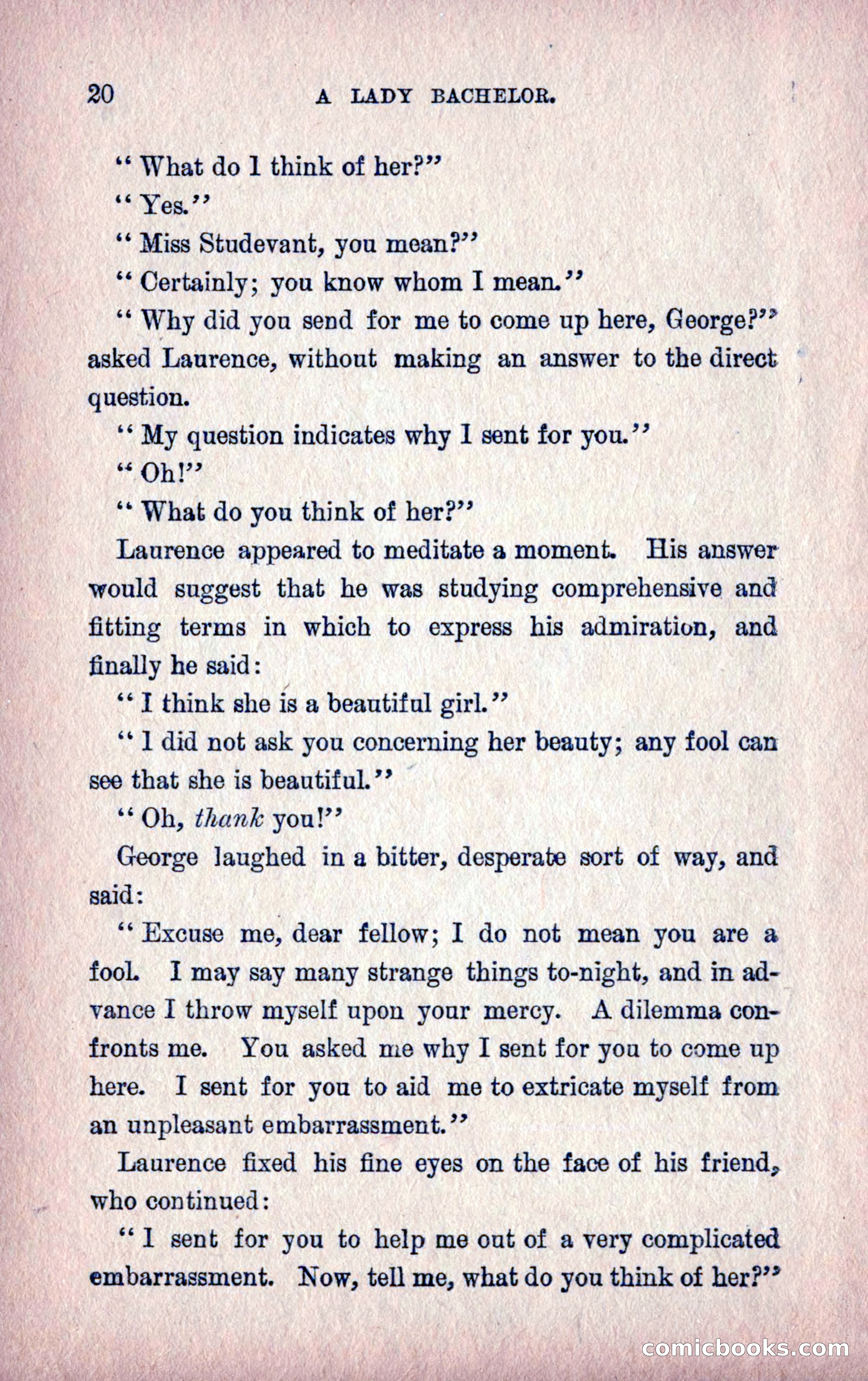 A Final Triumph; or, A Lady Bachelor — page 22 of 164