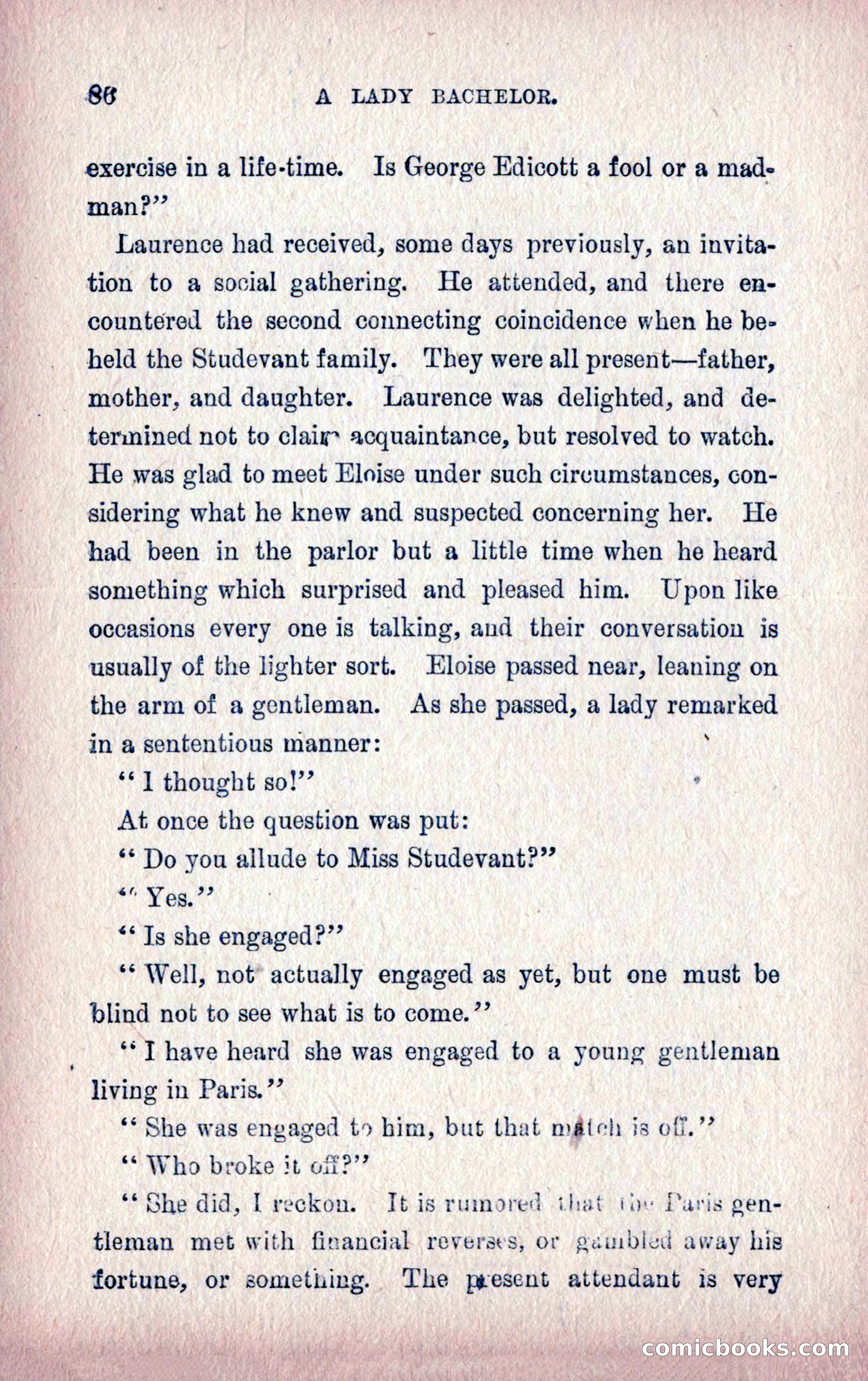 A Final Triumph; or, A Lady Bachelor — page 88 of 164