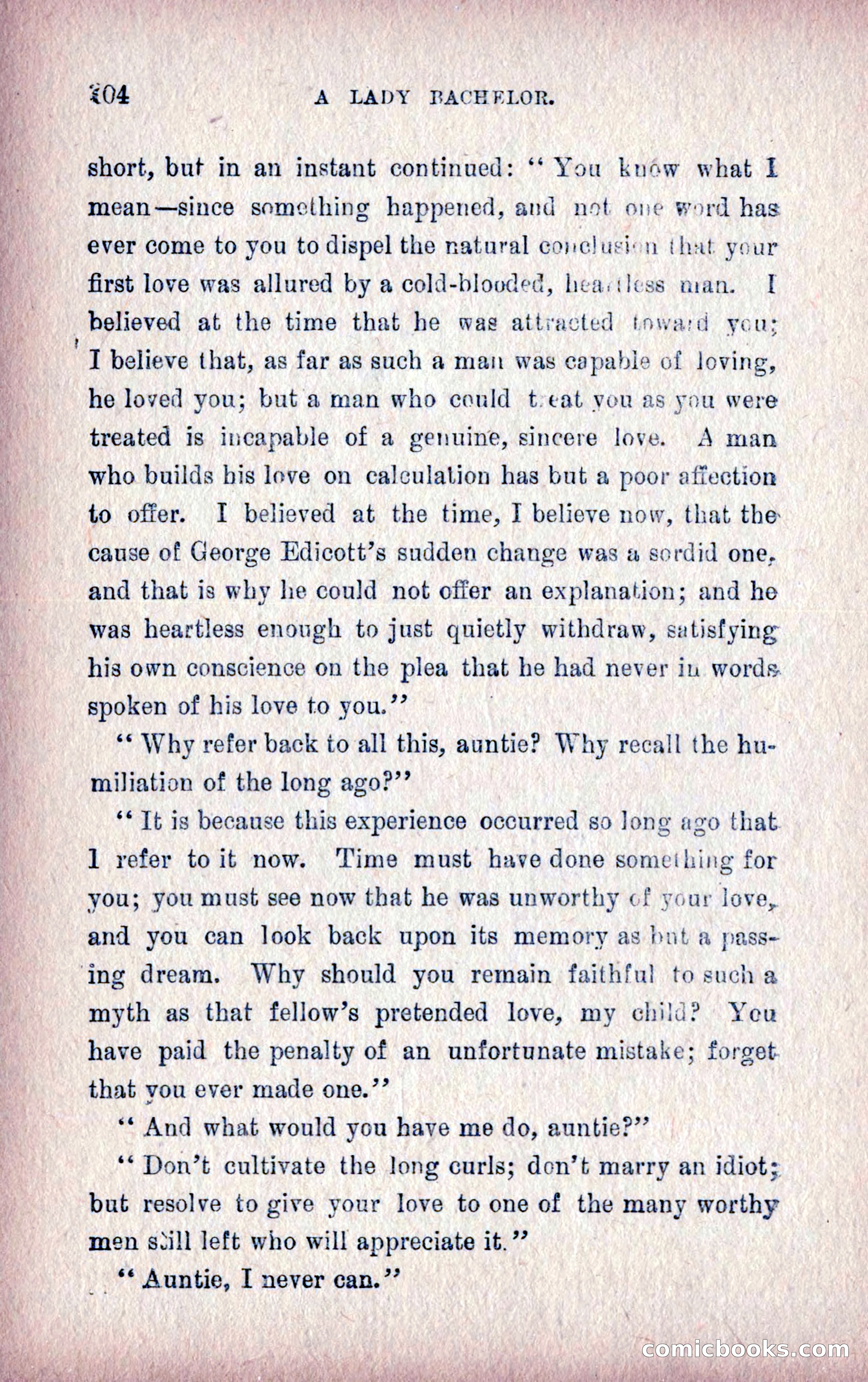 A Final Triumph; or, A Lady Bachelor — page 106 of 164