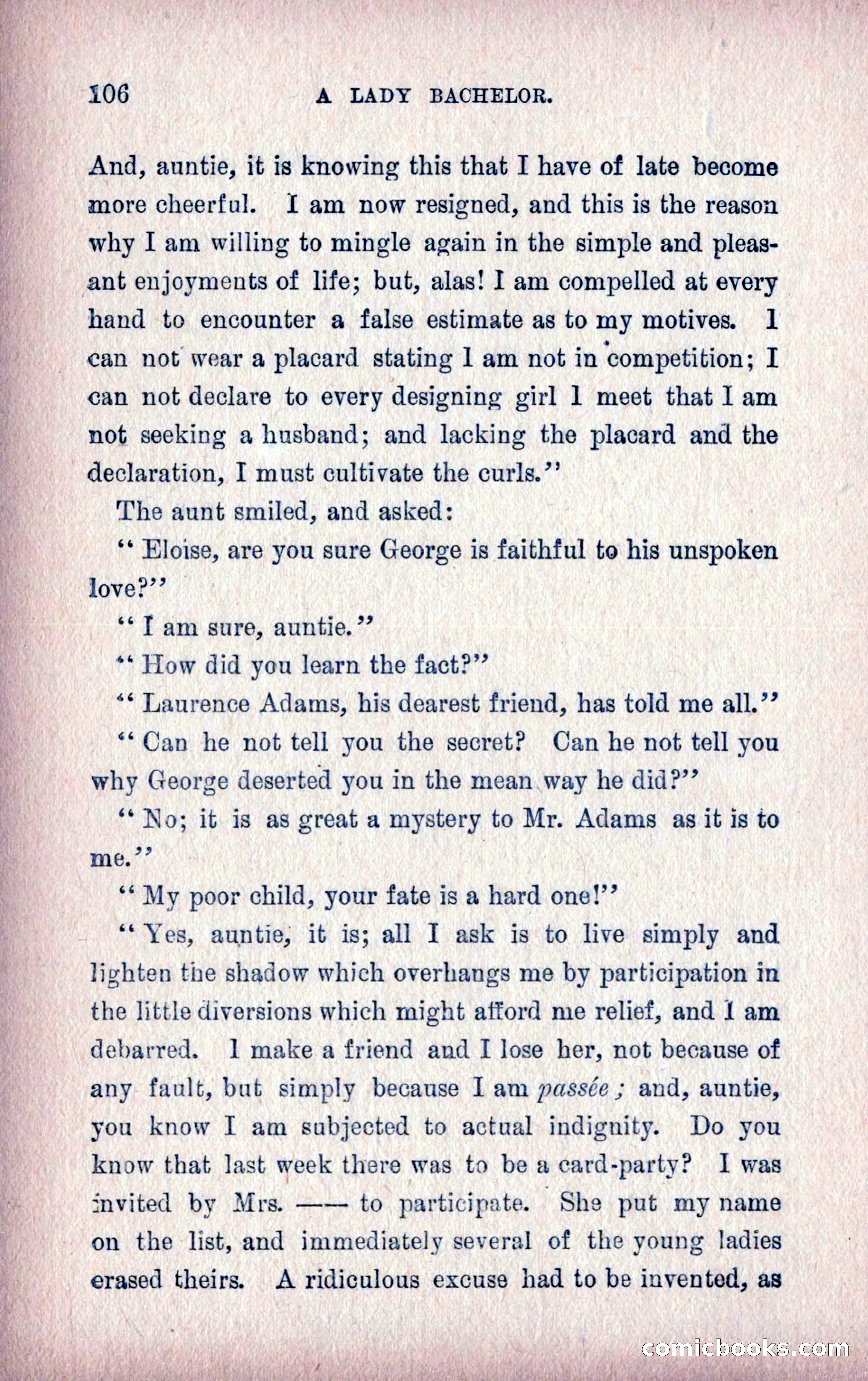 A Final Triumph; or, A Lady Bachelor — page 108 of 164