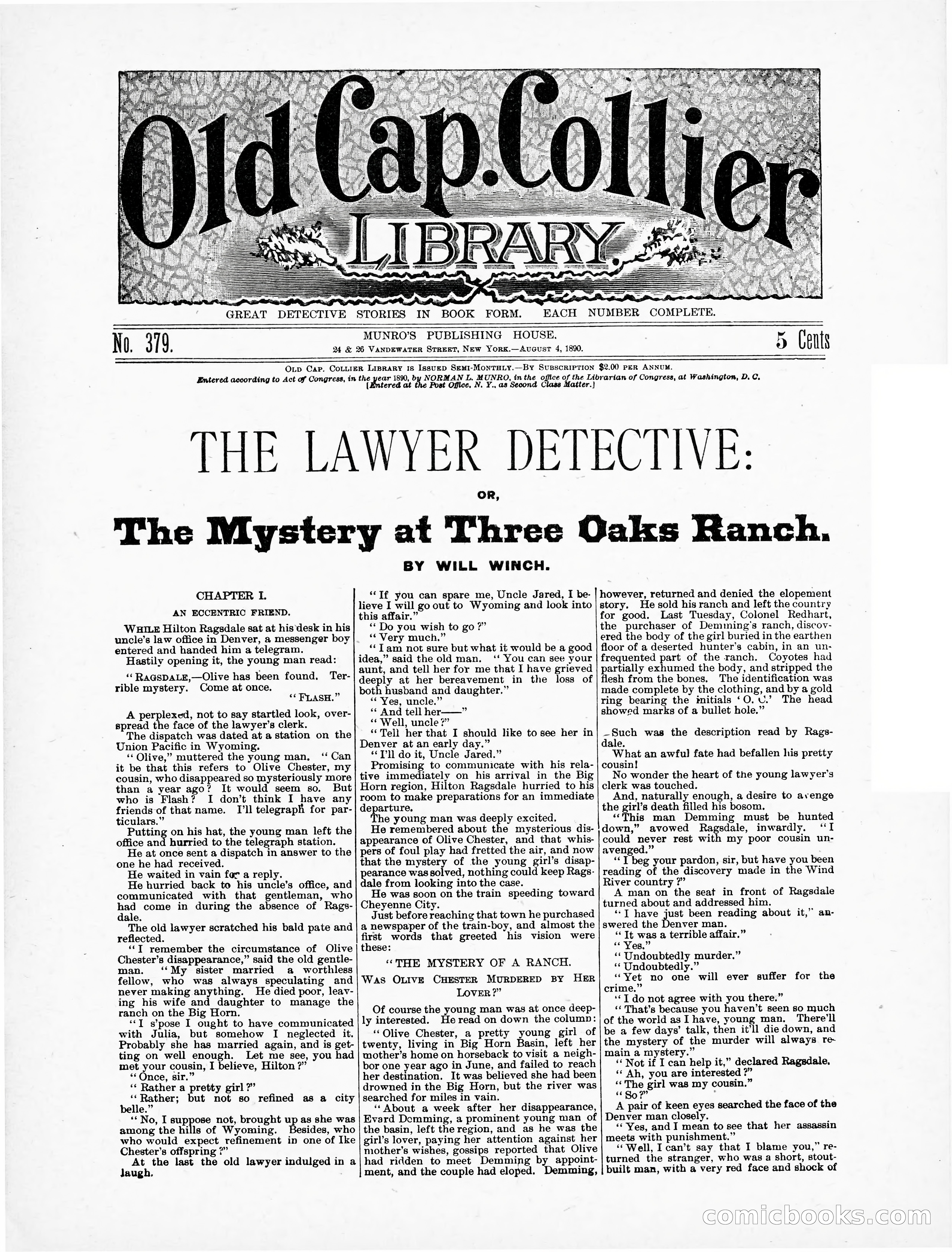 Old Cap. Collier Library No. 379: The Lawyer Detective — page 3 of 31