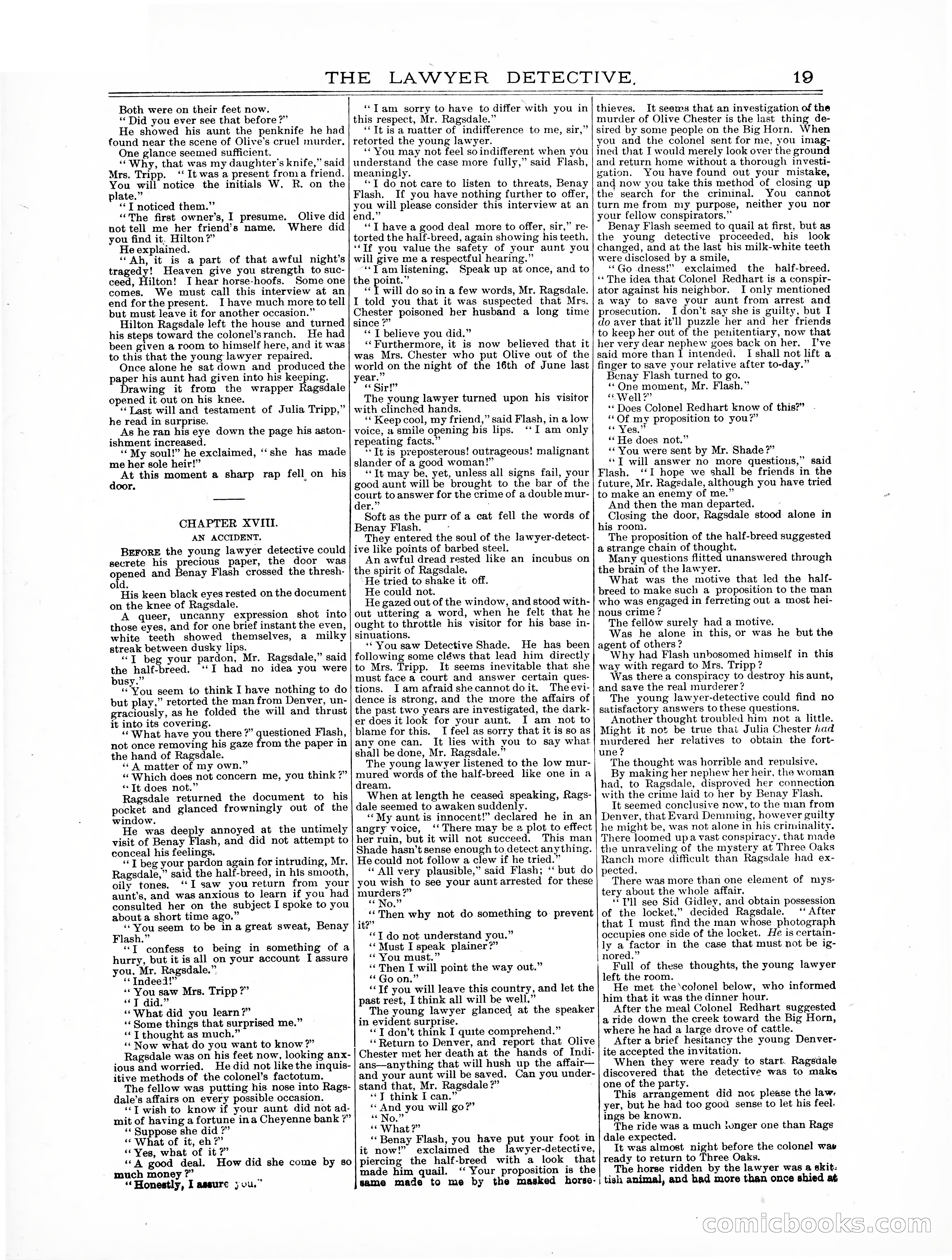 Old Cap. Collier Library No. 379: The Lawyer Detective — page 19 of 31