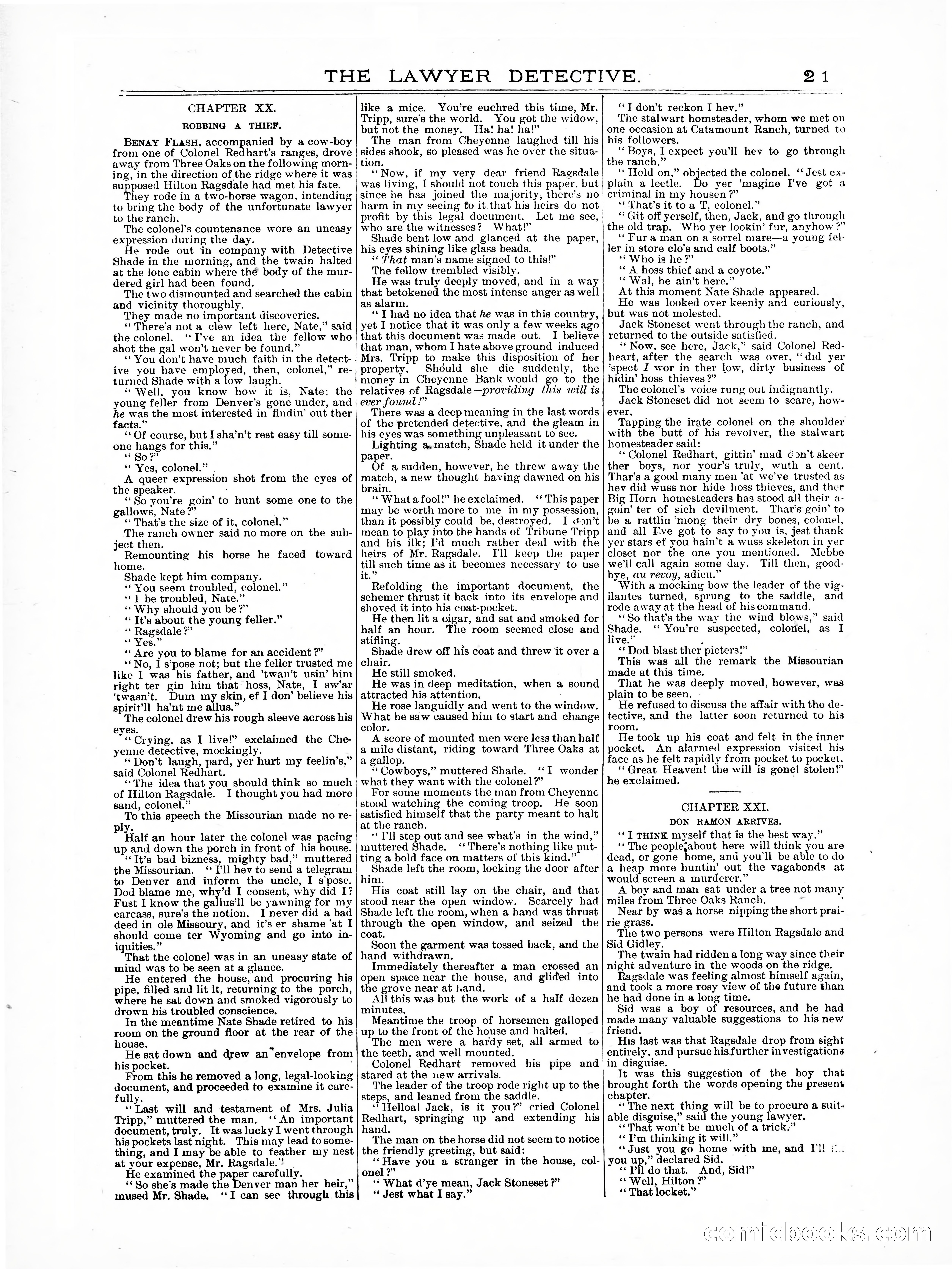 Old Cap. Collier Library No. 379: The Lawyer Detective — page 21 of 31