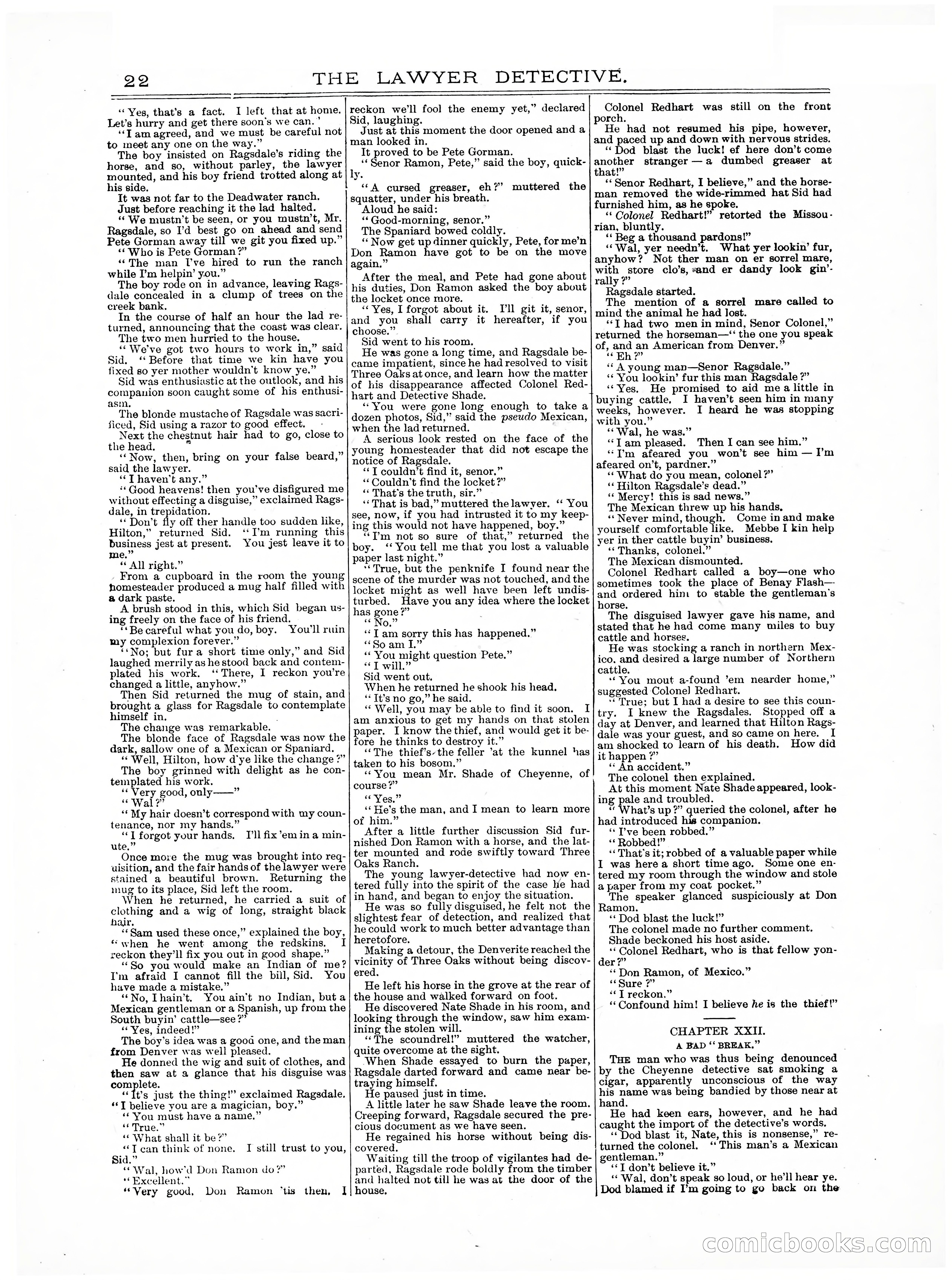 Old Cap. Collier Library No. 379: The Lawyer Detective — page 22 of 31