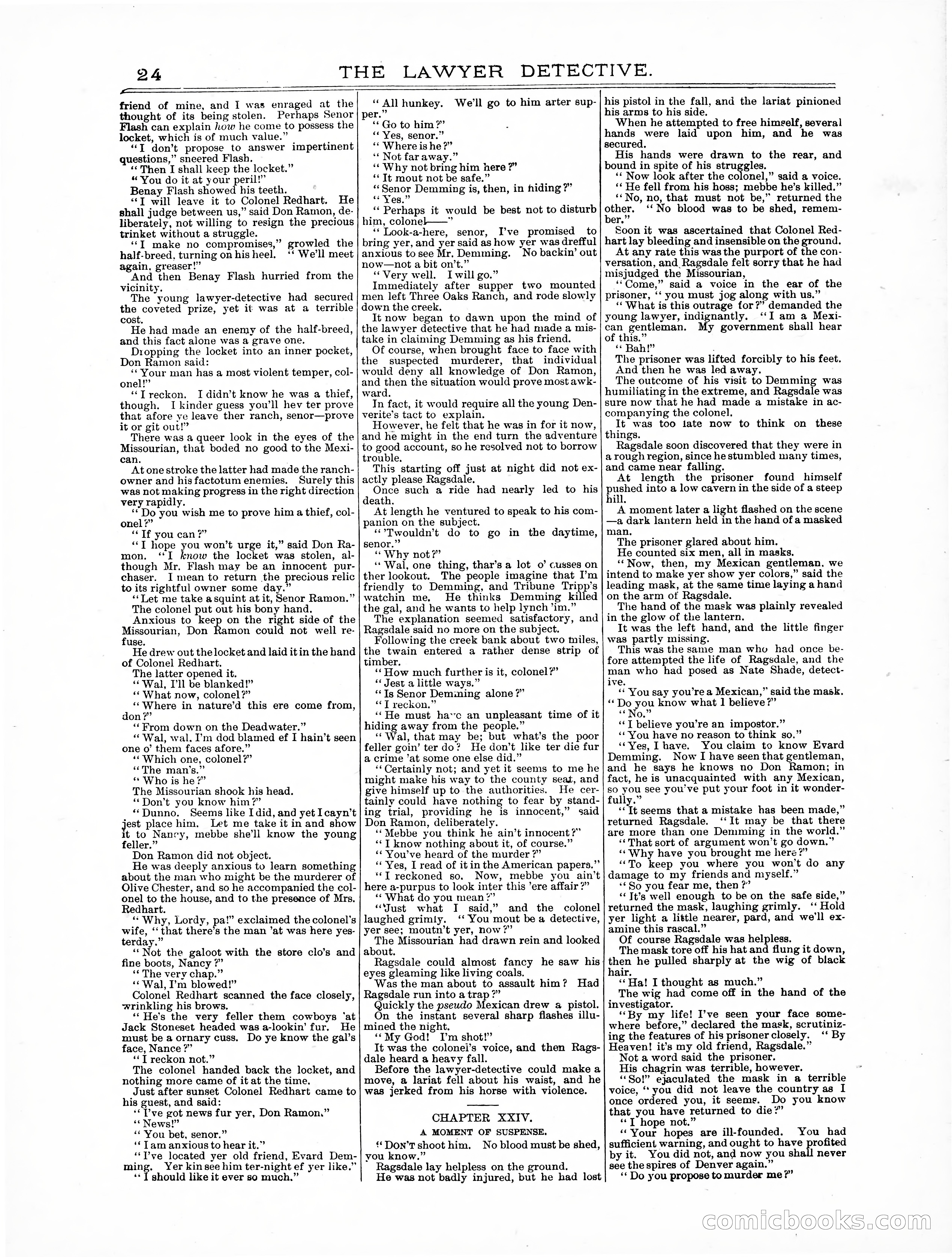 Old Cap. Collier Library No. 379: The Lawyer Detective — page 24 of 31