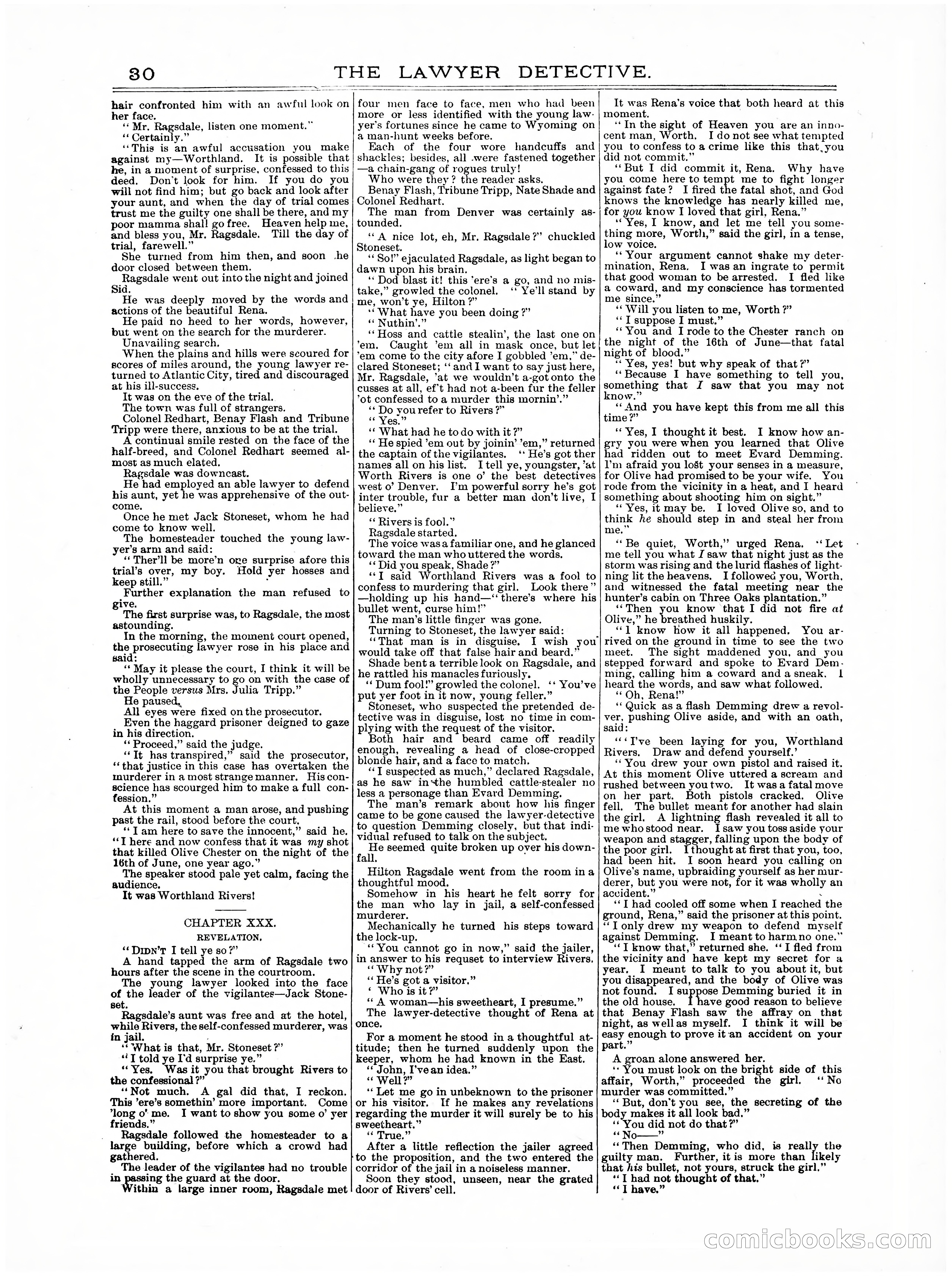 Old Cap. Collier Library No. 379: The Lawyer Detective — page 30 of 31