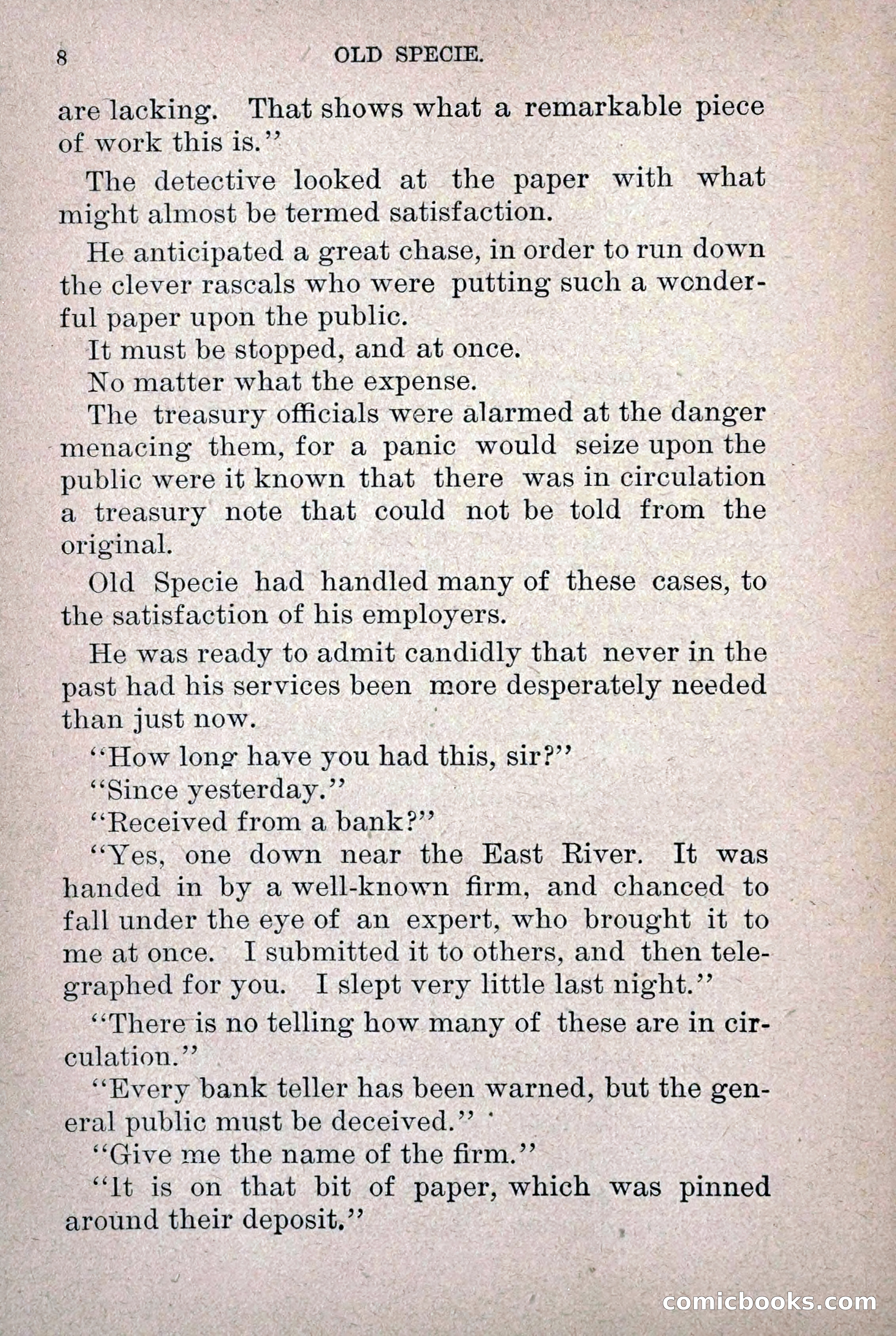Old Specie, the Treasury Detective; or, The Harbor Lights of New York — page 16 of 220