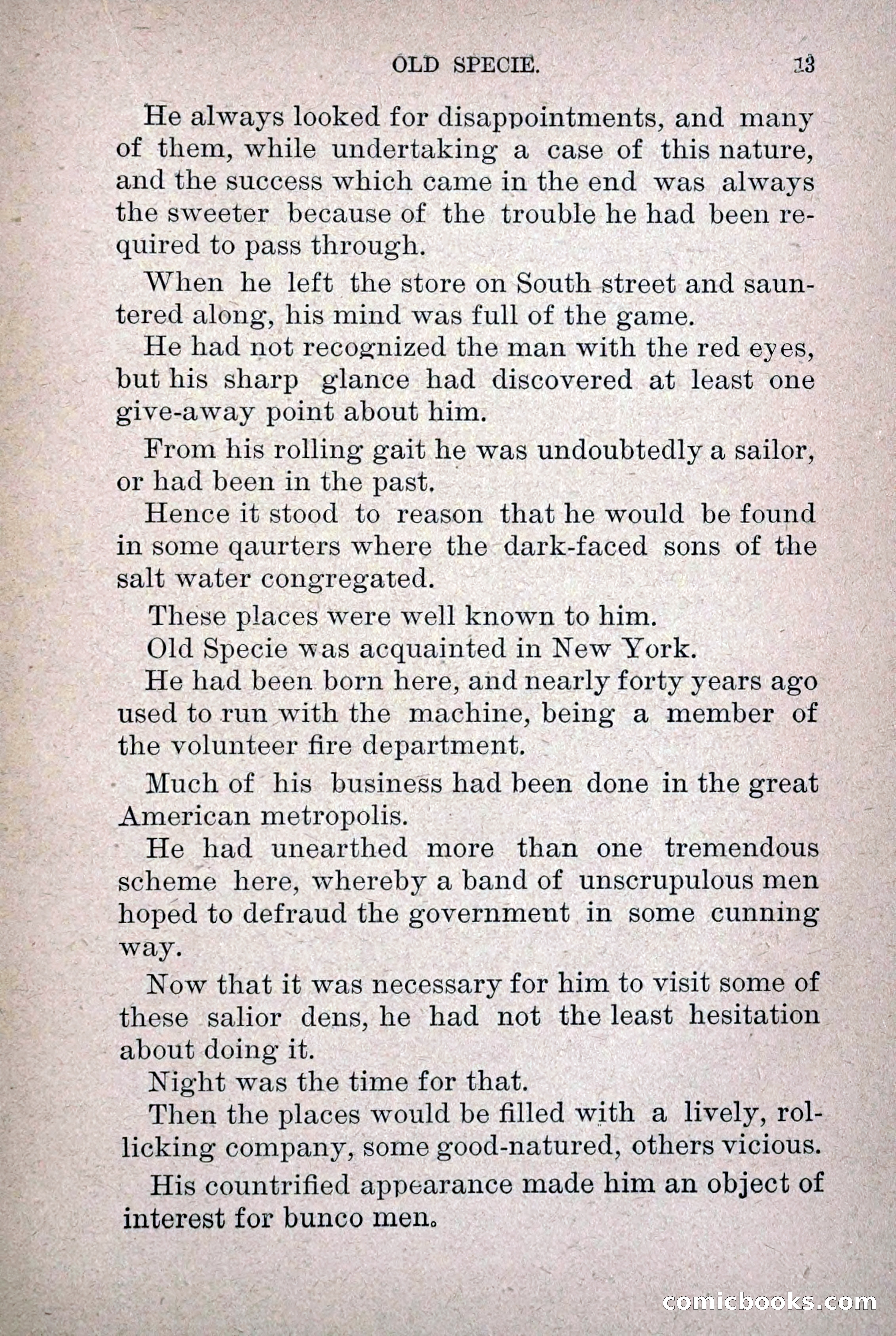 Old Specie, the Treasury Detective; or, The Harbor Lights of New York — page 21 of 220