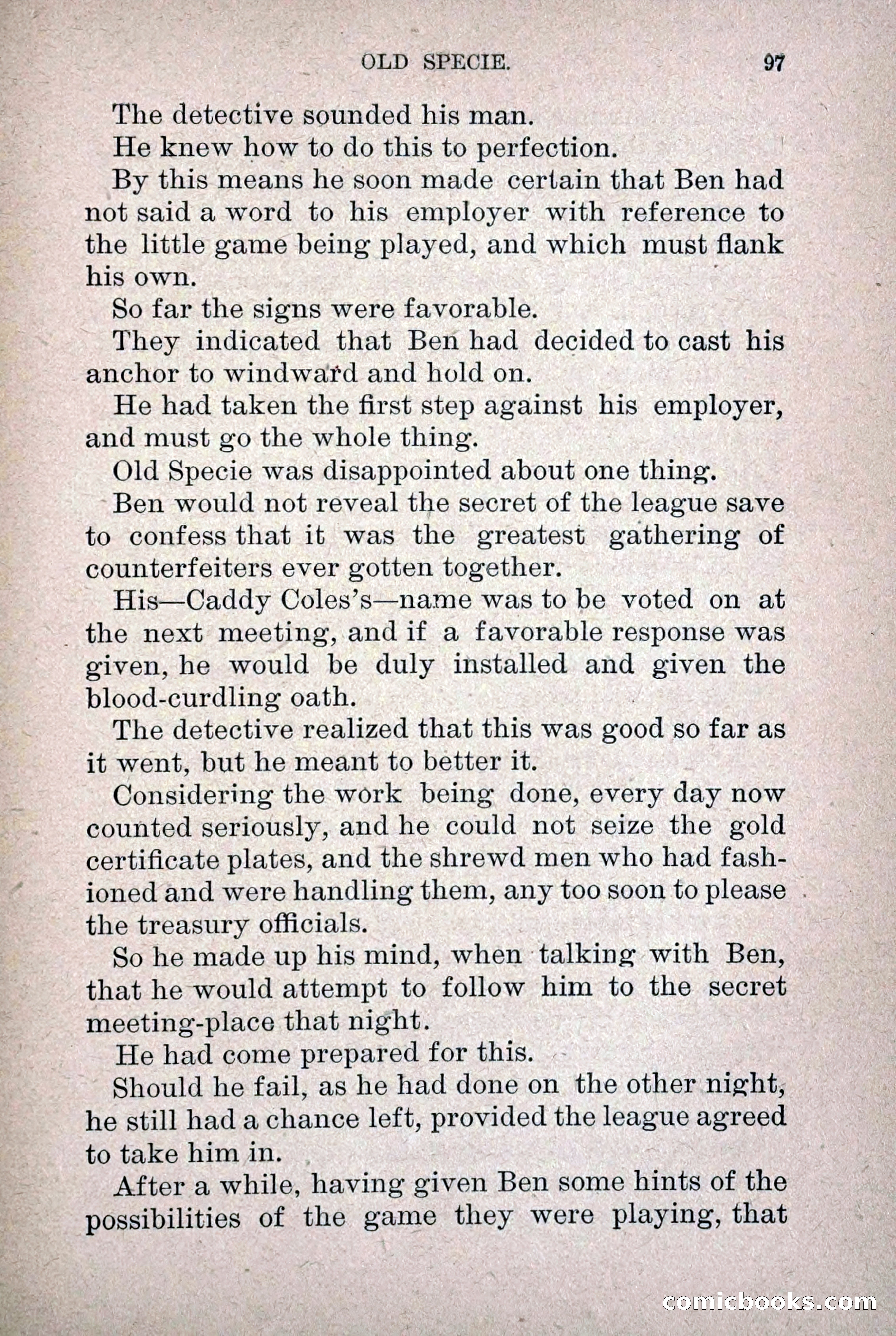 Old Specie, the Treasury Detective; or, The Harbor Lights of New York — page 105 of 220