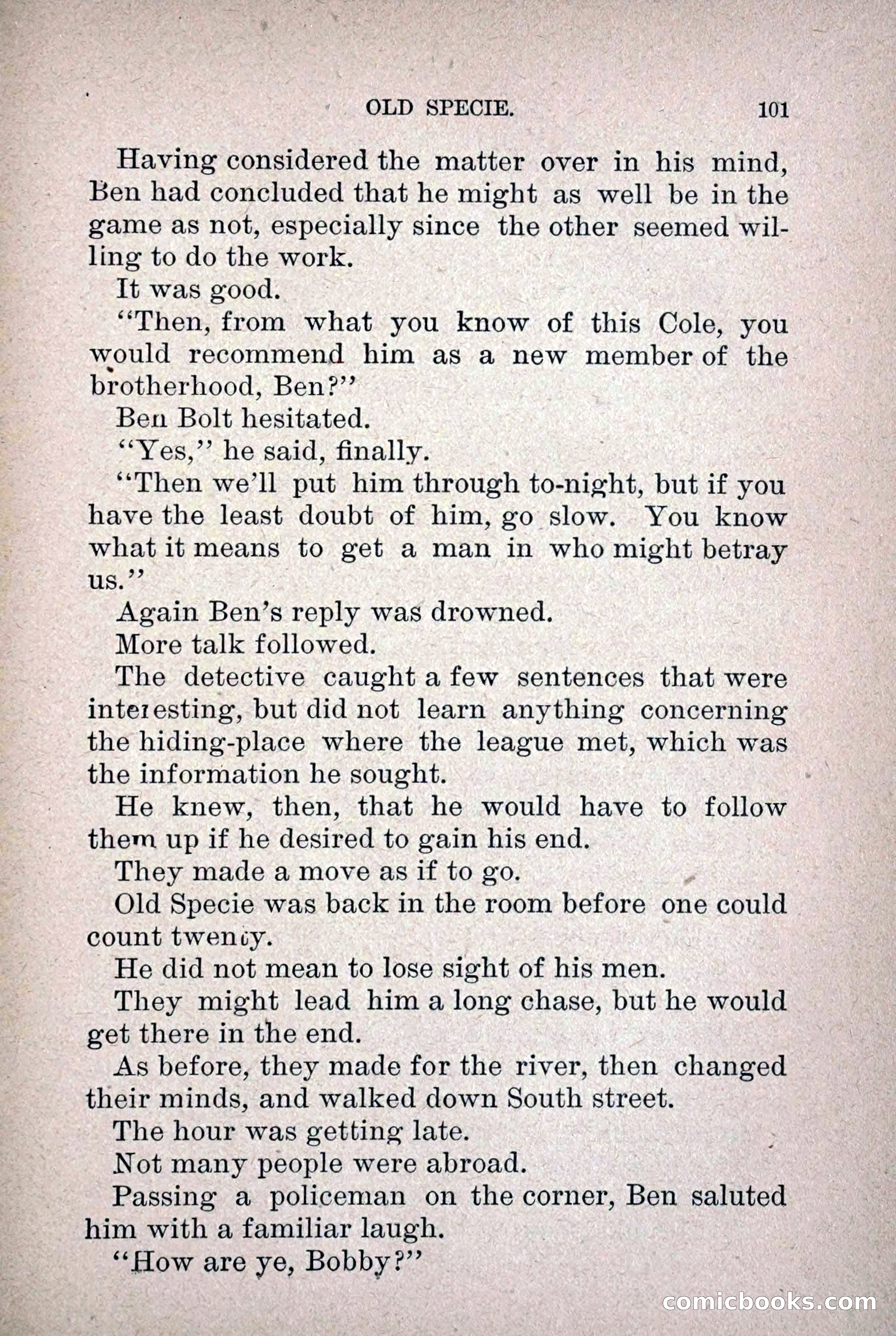 Old Specie, the Treasury Detective; or, The Harbor Lights of New York — page 109 of 220