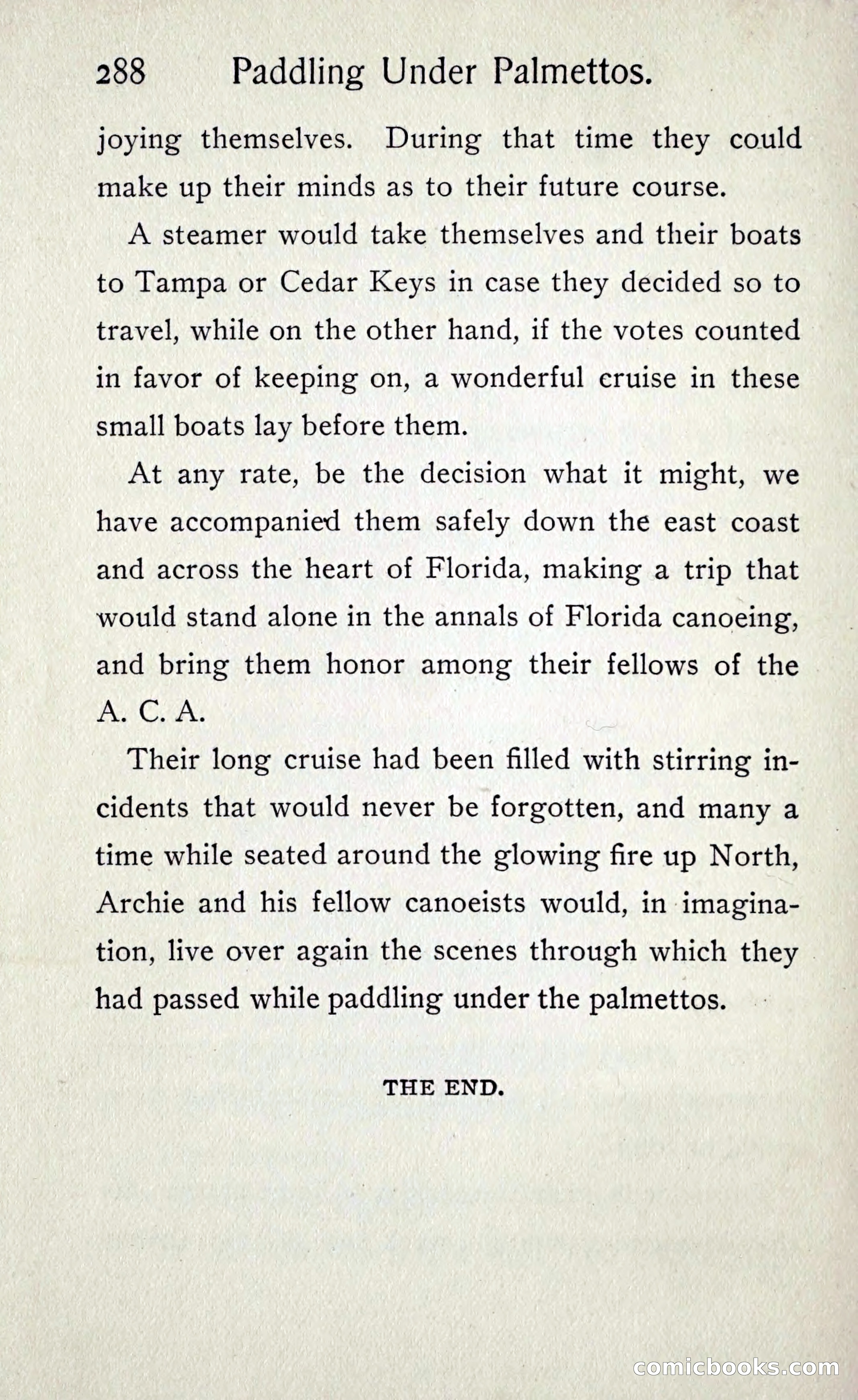 Paddling under Palmettos — page 297 of 299