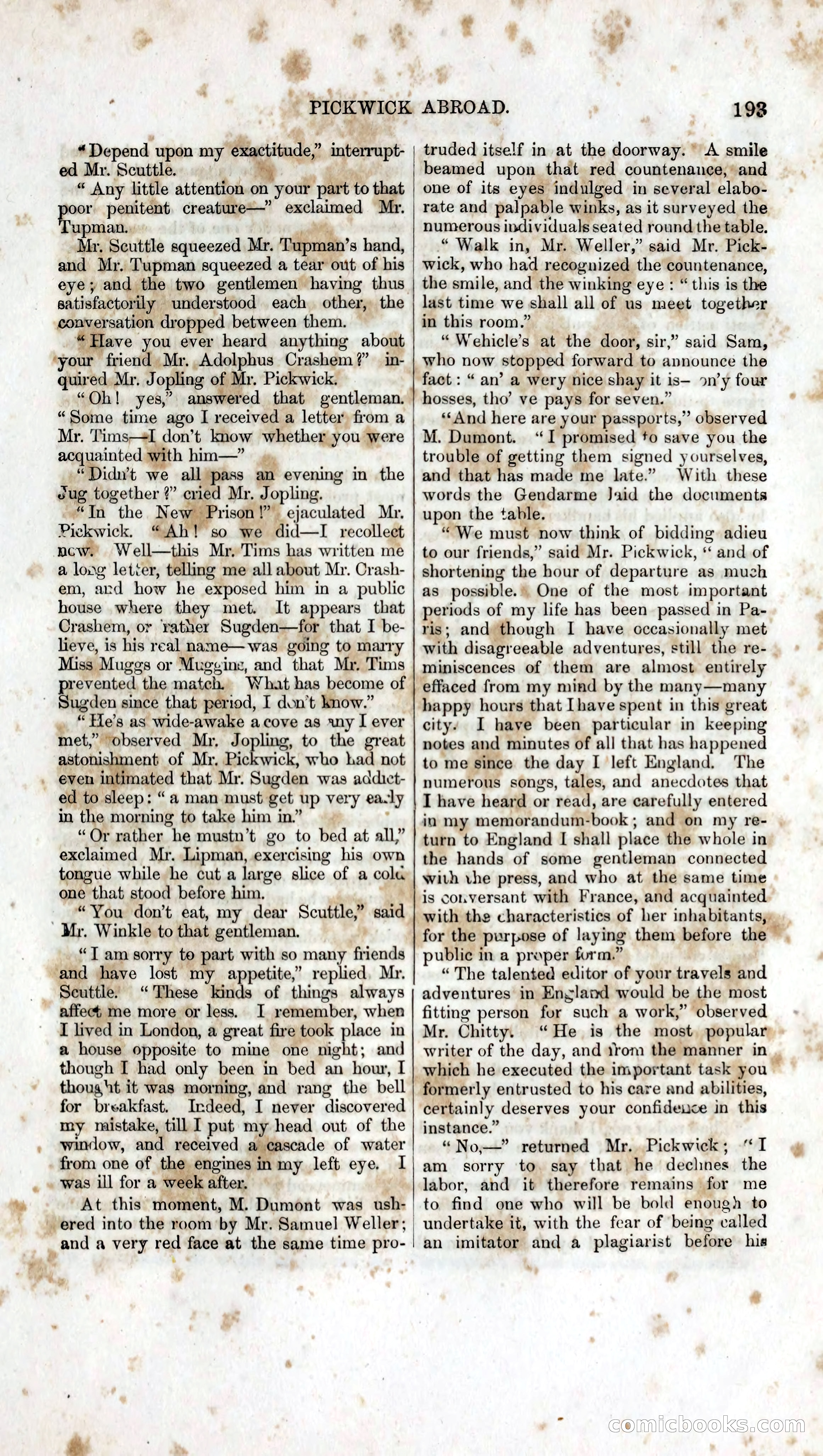 Pickwick Abroad: A Companion to the Pickwick Papers — page 209 of 400