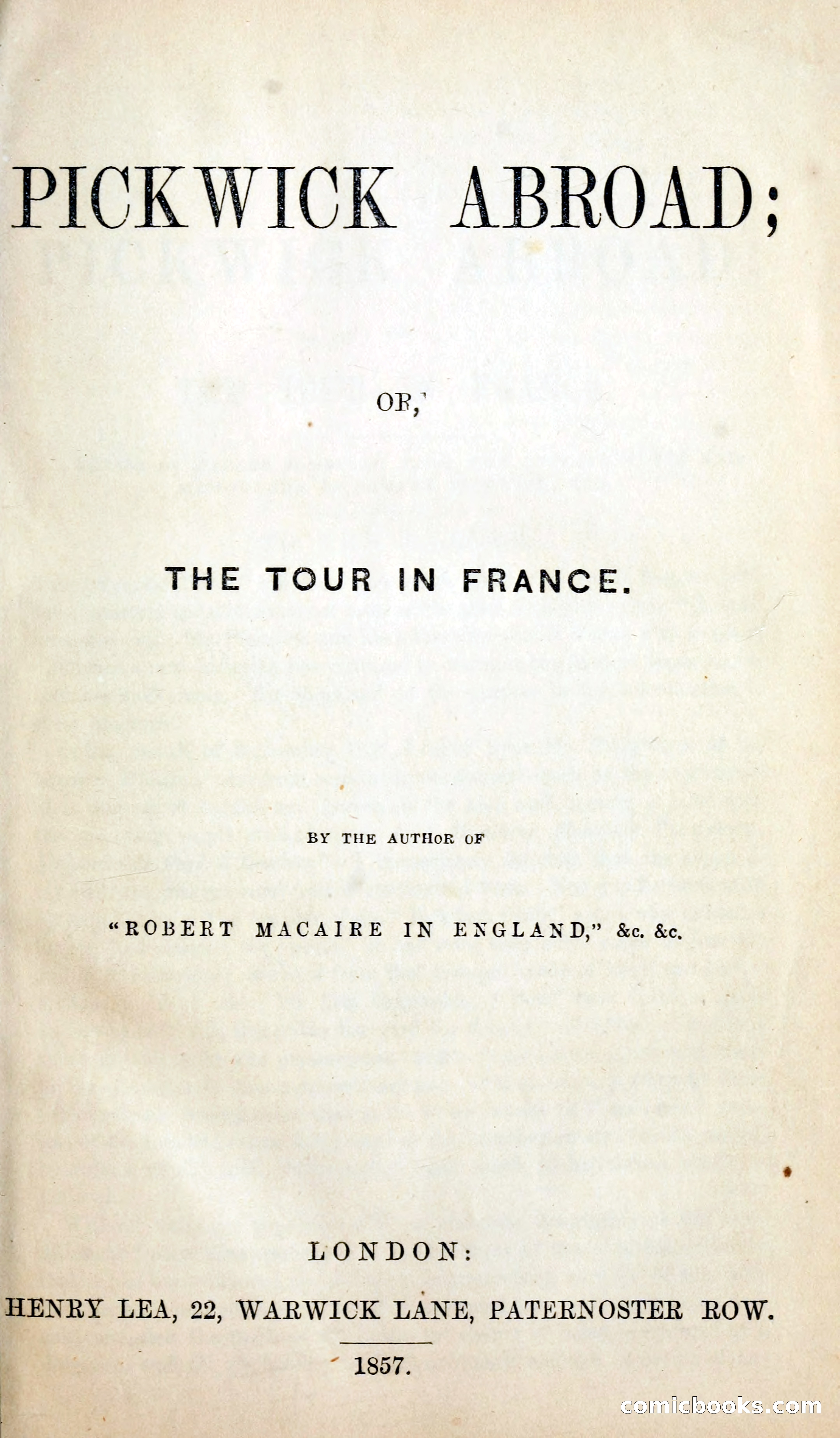 Pickwick Abroad; or, The Tour in France — page 12 of 400