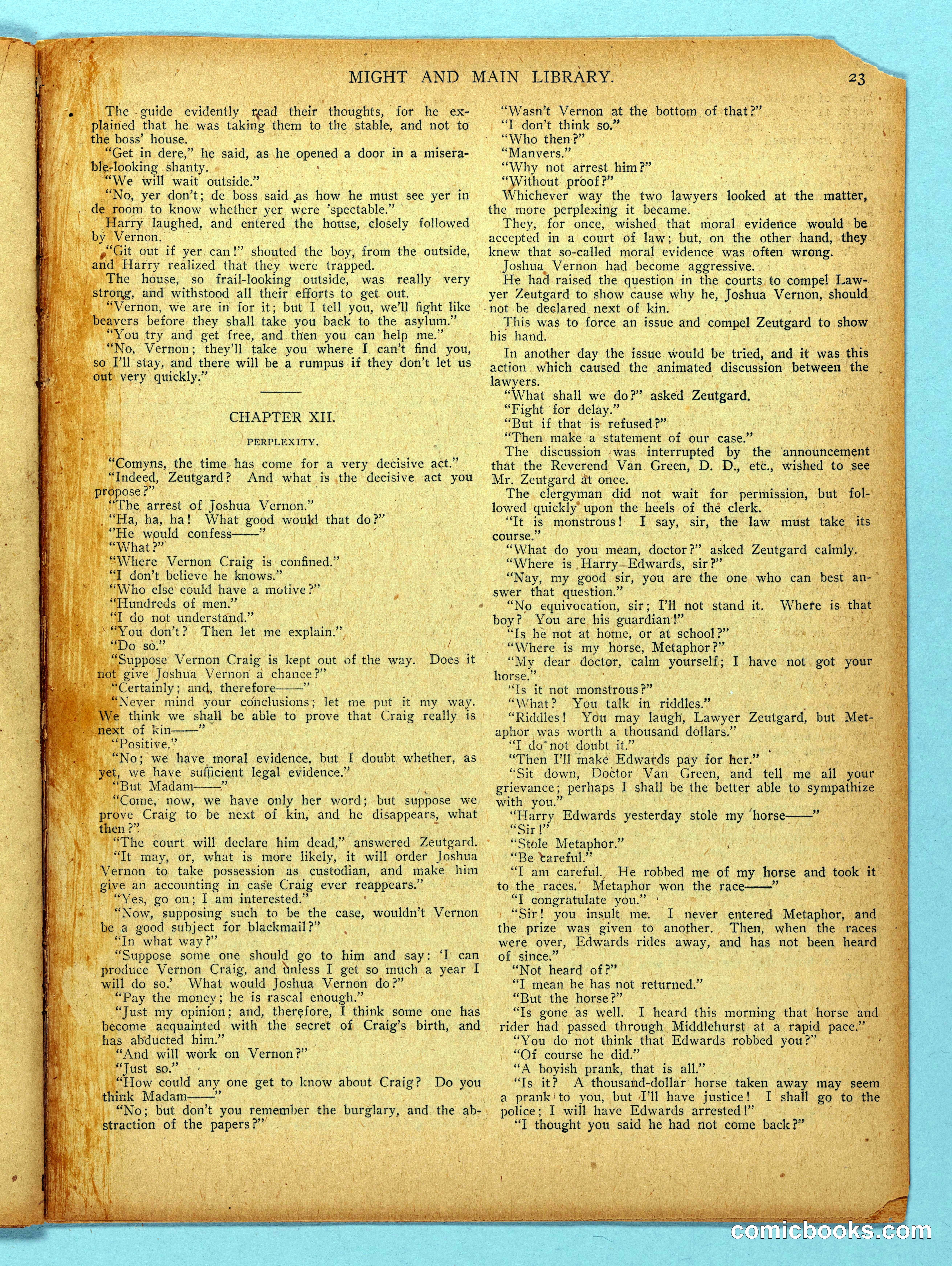 Might and Main Library. Number 56, 1907-03-16 — page 25 of 36