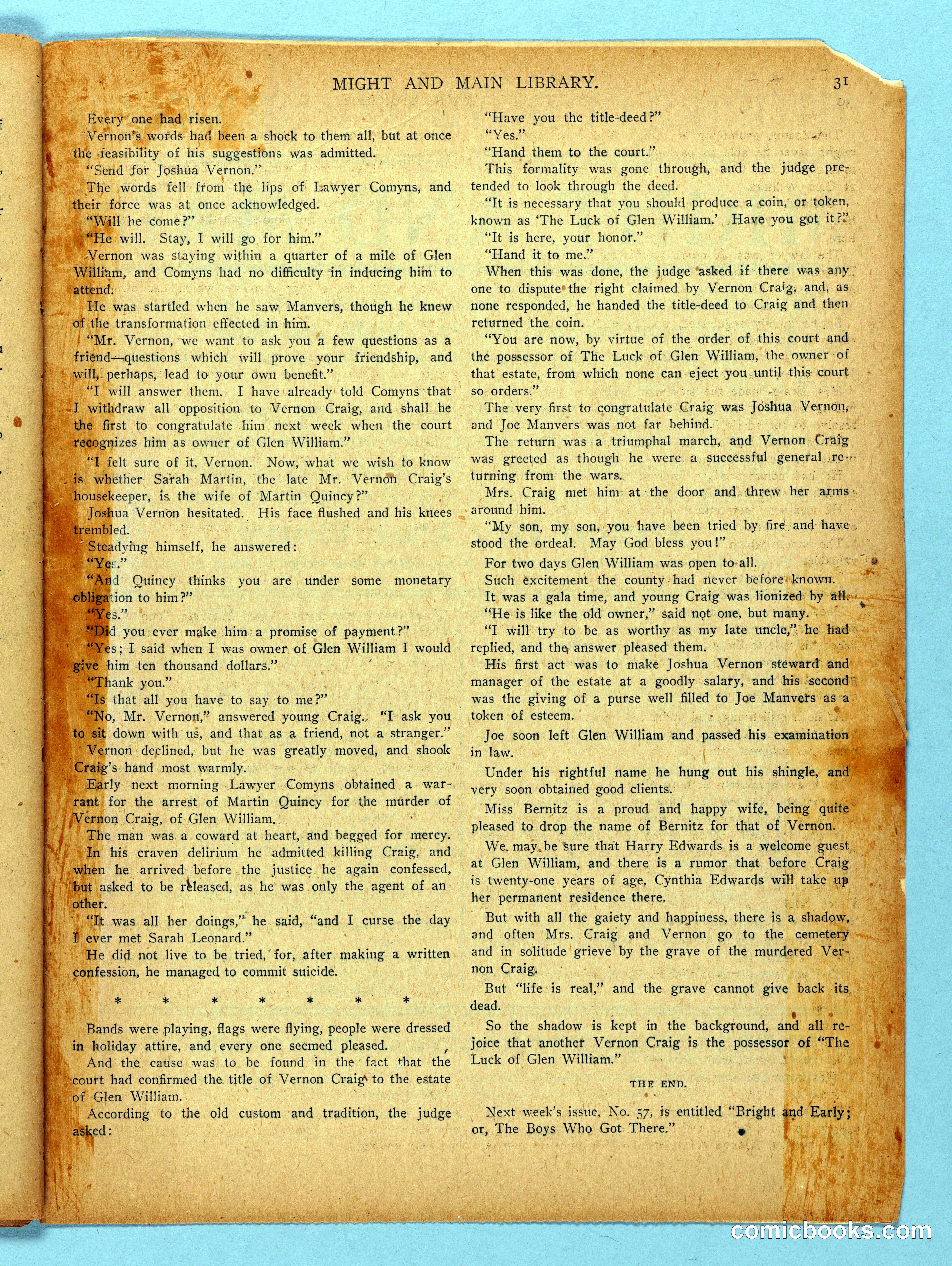 Might and Main Library. Number 56, 1907-03-16 — page 33 of 36