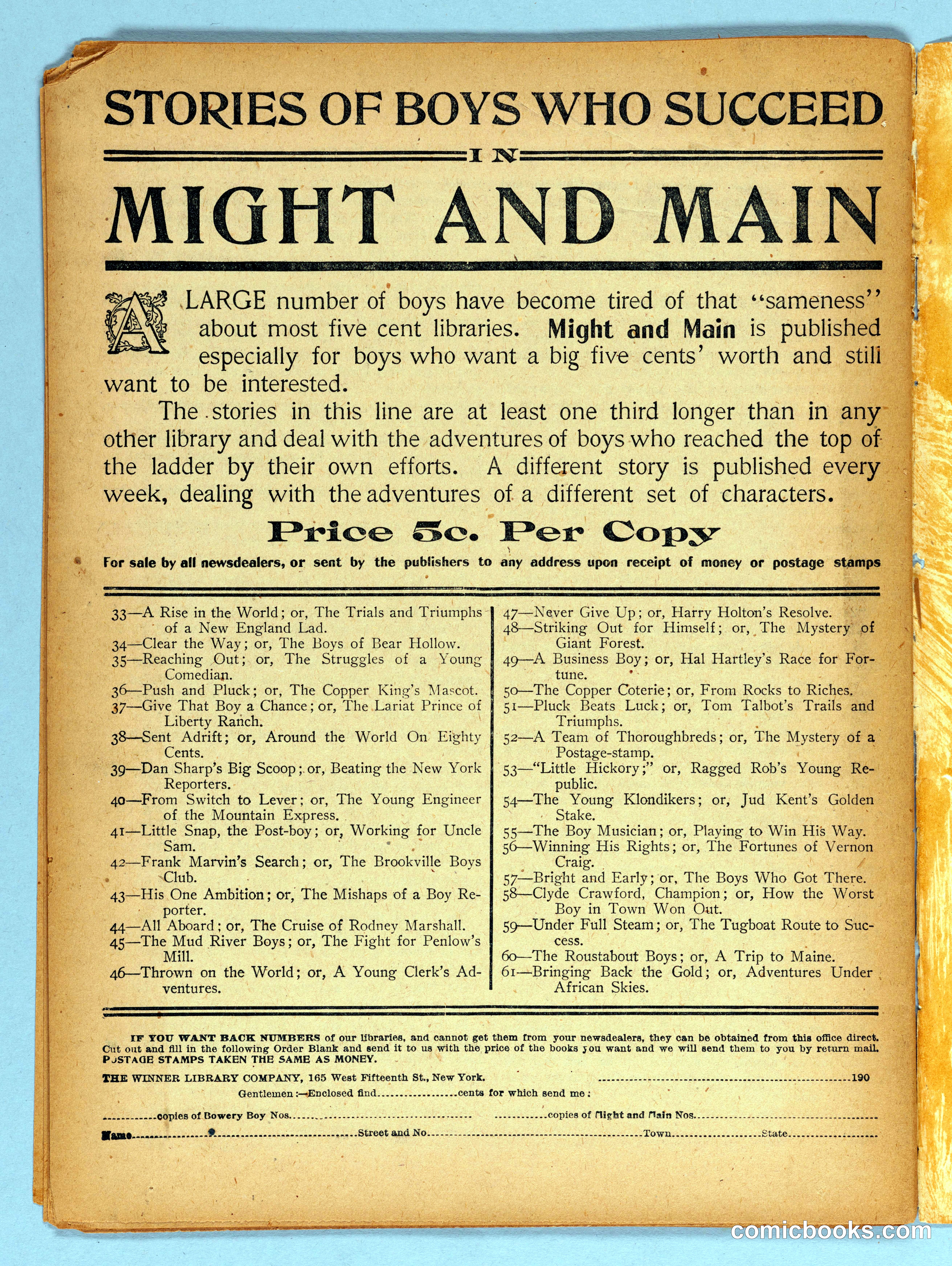 Might and Main Library. Number 56, 1907-03-16 — page 34 of 36