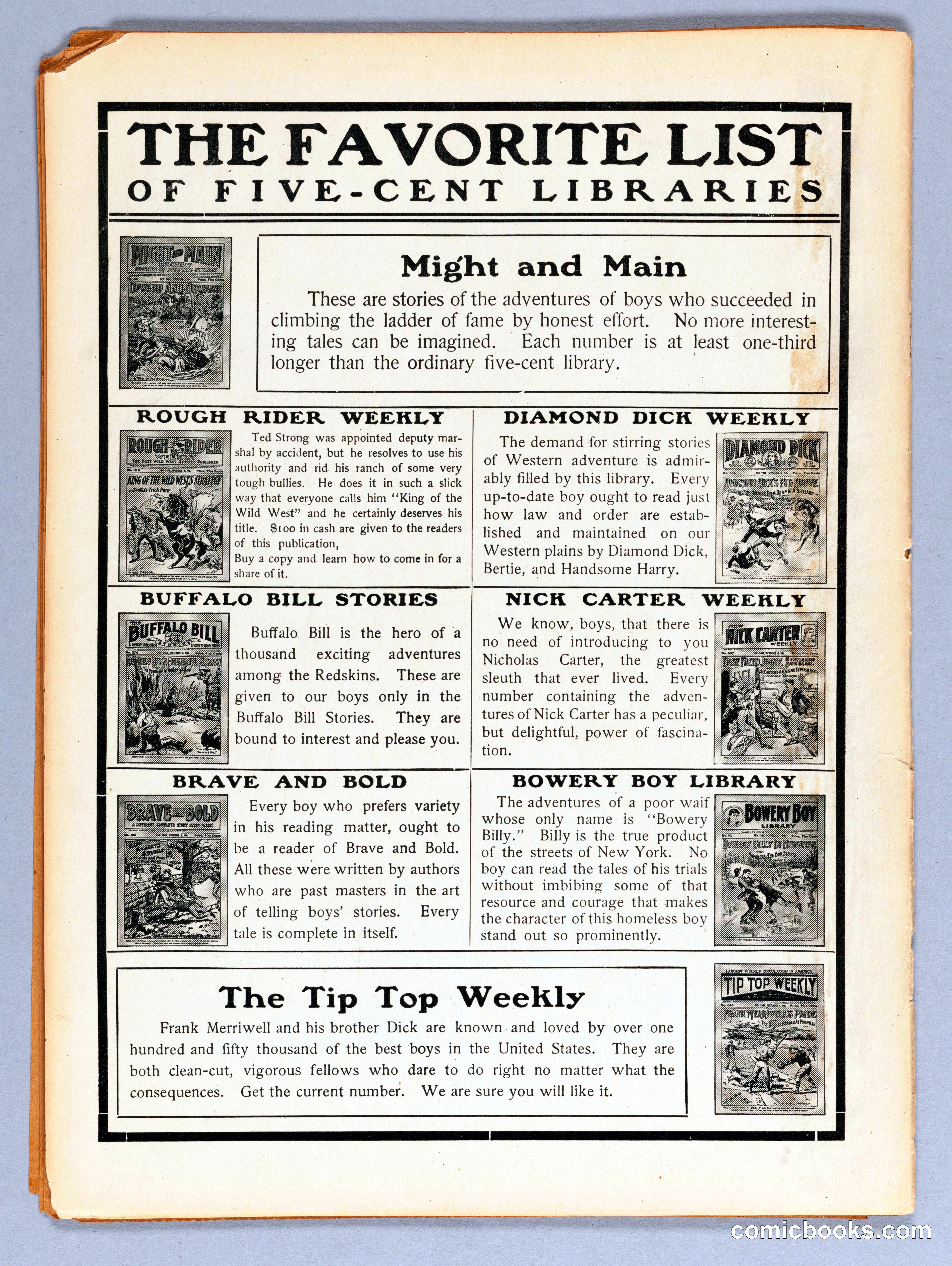 Might and Main Library. Number 56, 1907-03-16 — page 36 of 36