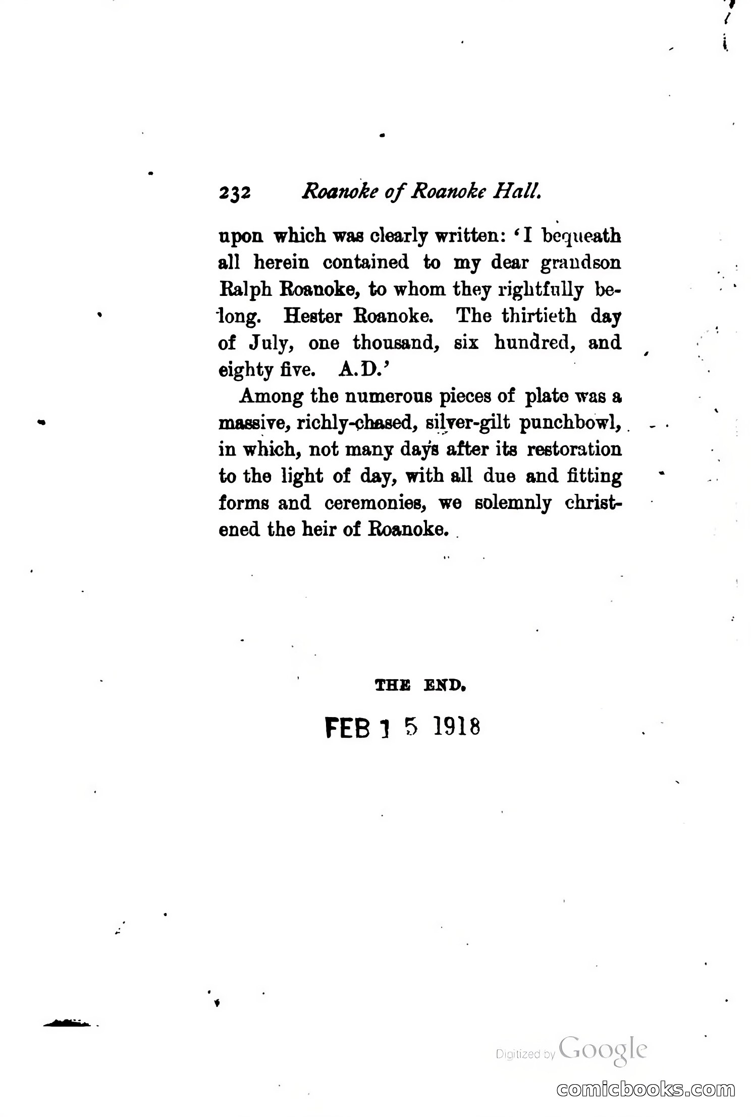Roanoke of Roanoke Hall: A Romance — page 238 of 230