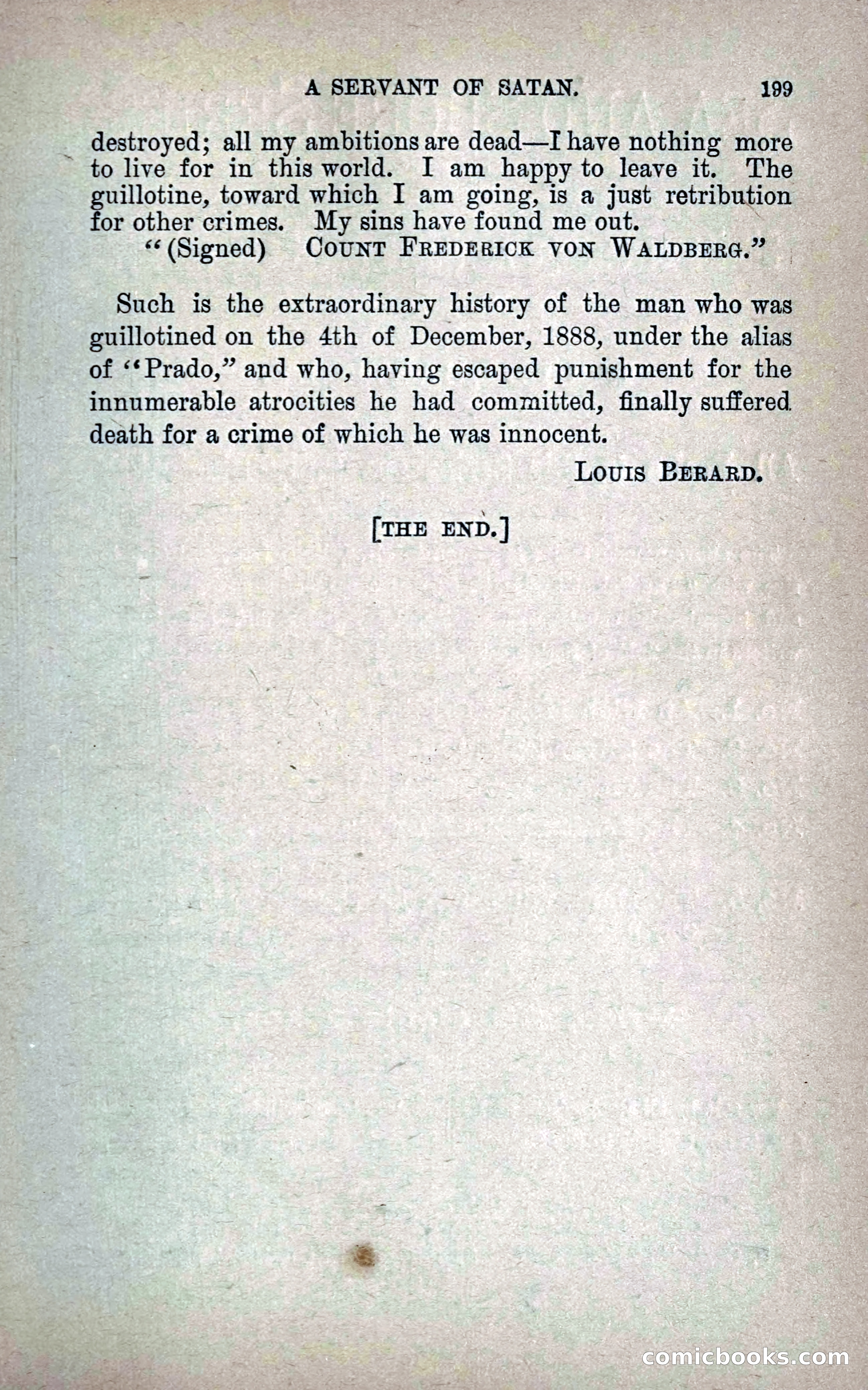 A Servant of Satan: Romantic Career of Prado the Assassin — page 207 of 218