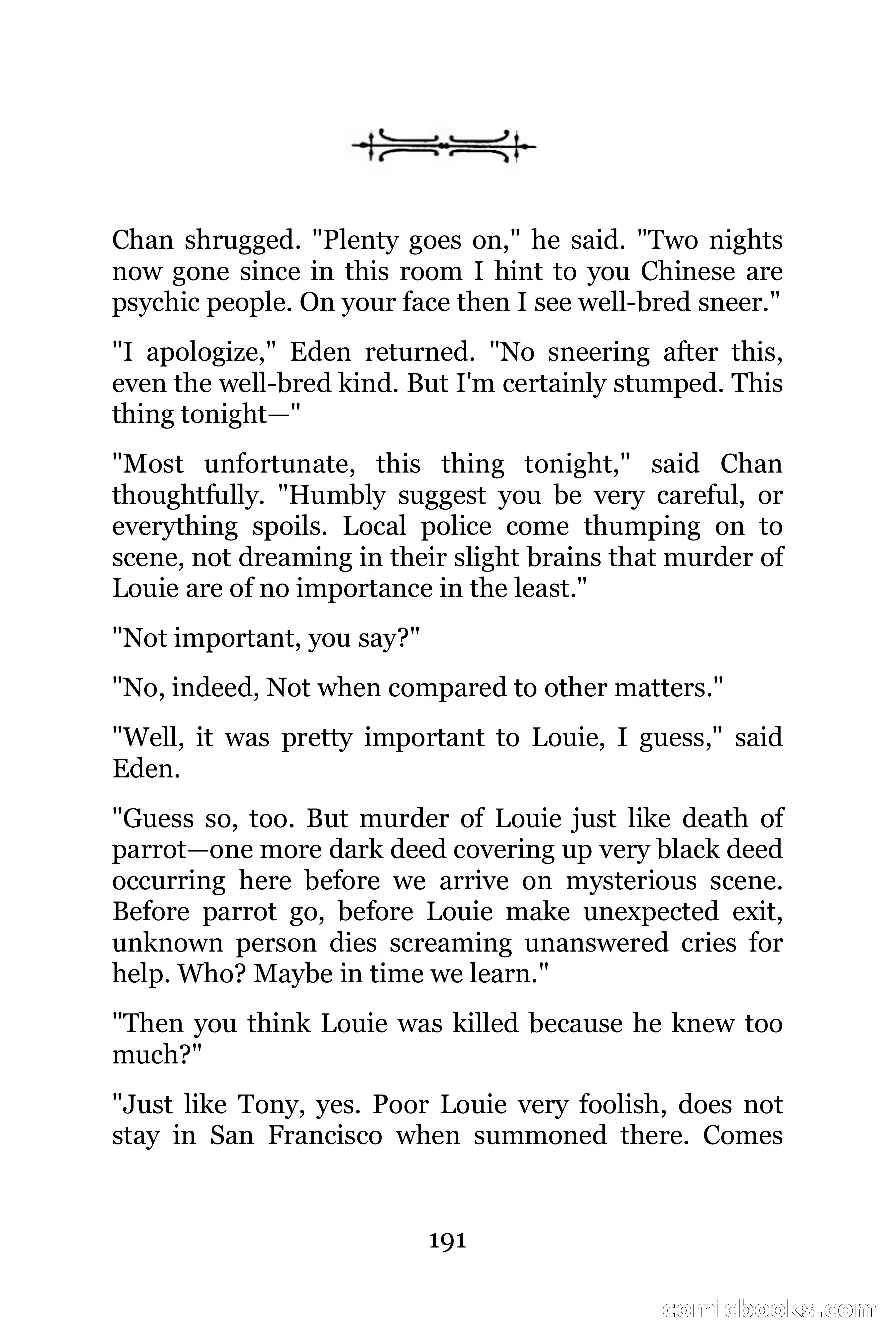 The Chinese Parrot (Charlie Chan Detective Series) — page 191 of 392