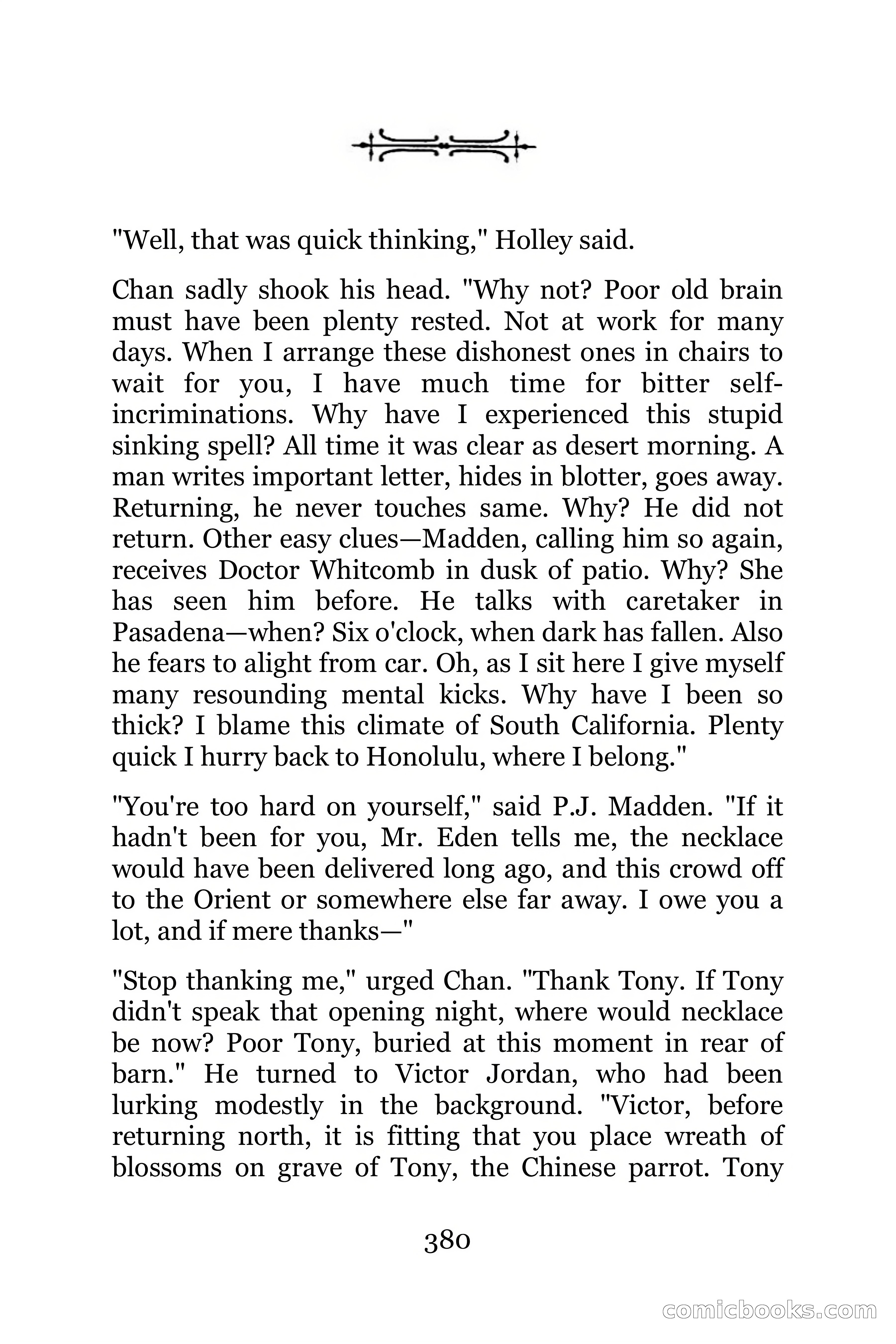 The Chinese Parrot (Charlie Chan Detective Series) — page 380 of 392