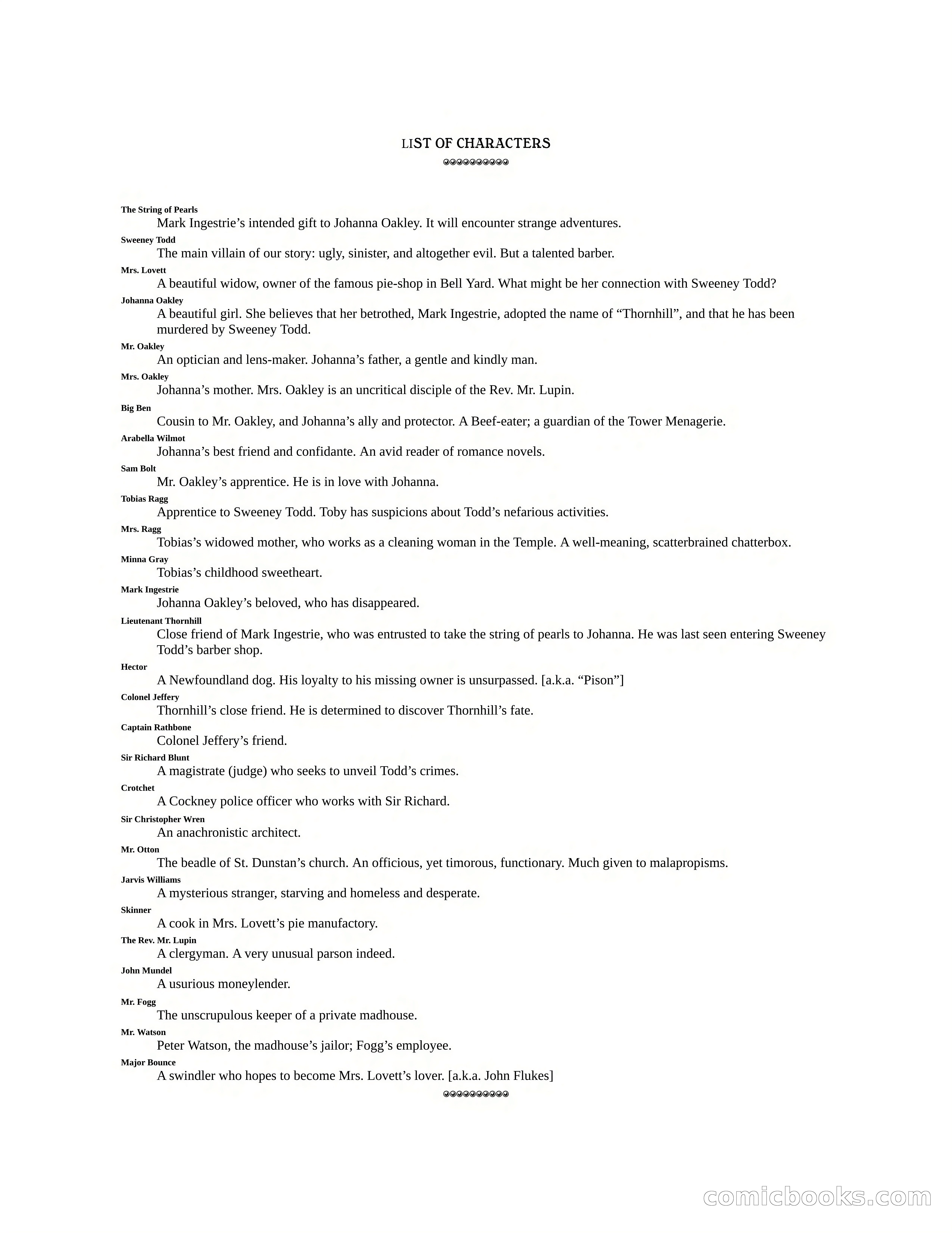The Gift of the Sailor: The String of Pearls & Sweeney Todd, the Demon Barber of Fleet Street — page 6 of 400