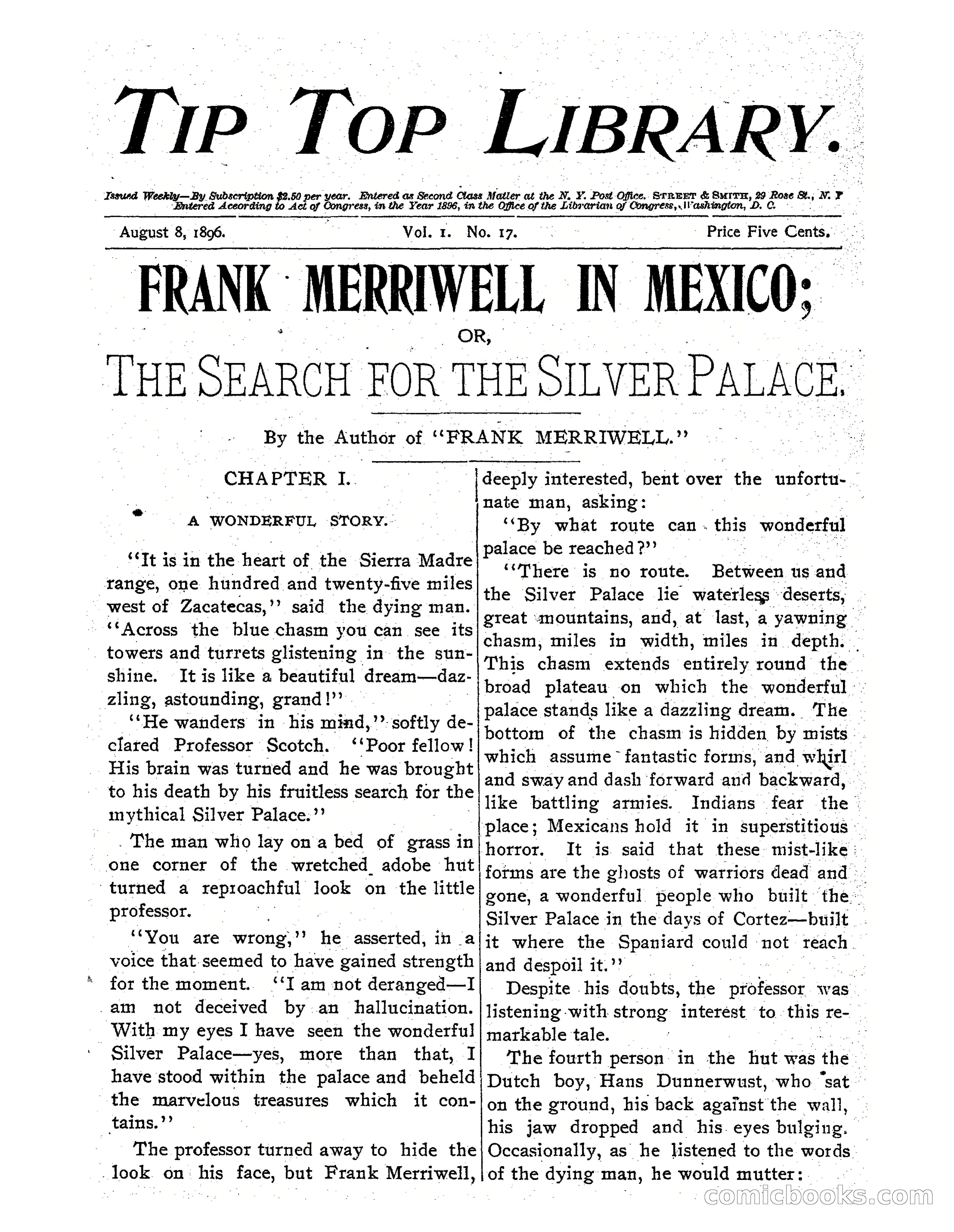 Frank Merriwell in Mexico: The Search for the Silver Palace — page 3 of 35