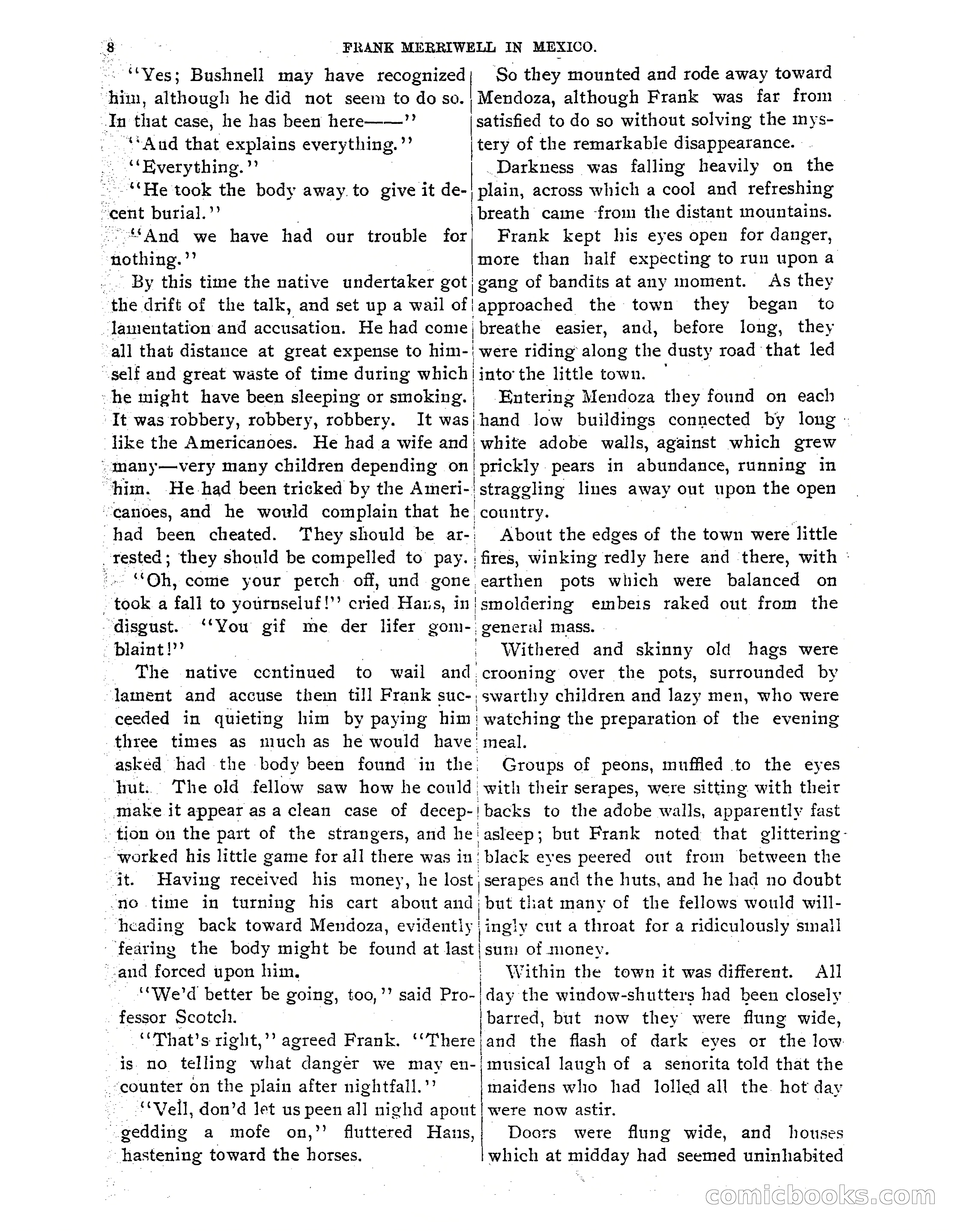 Frank Merriwell in Mexico: The Search for the Silver Palace — page 10 of 35