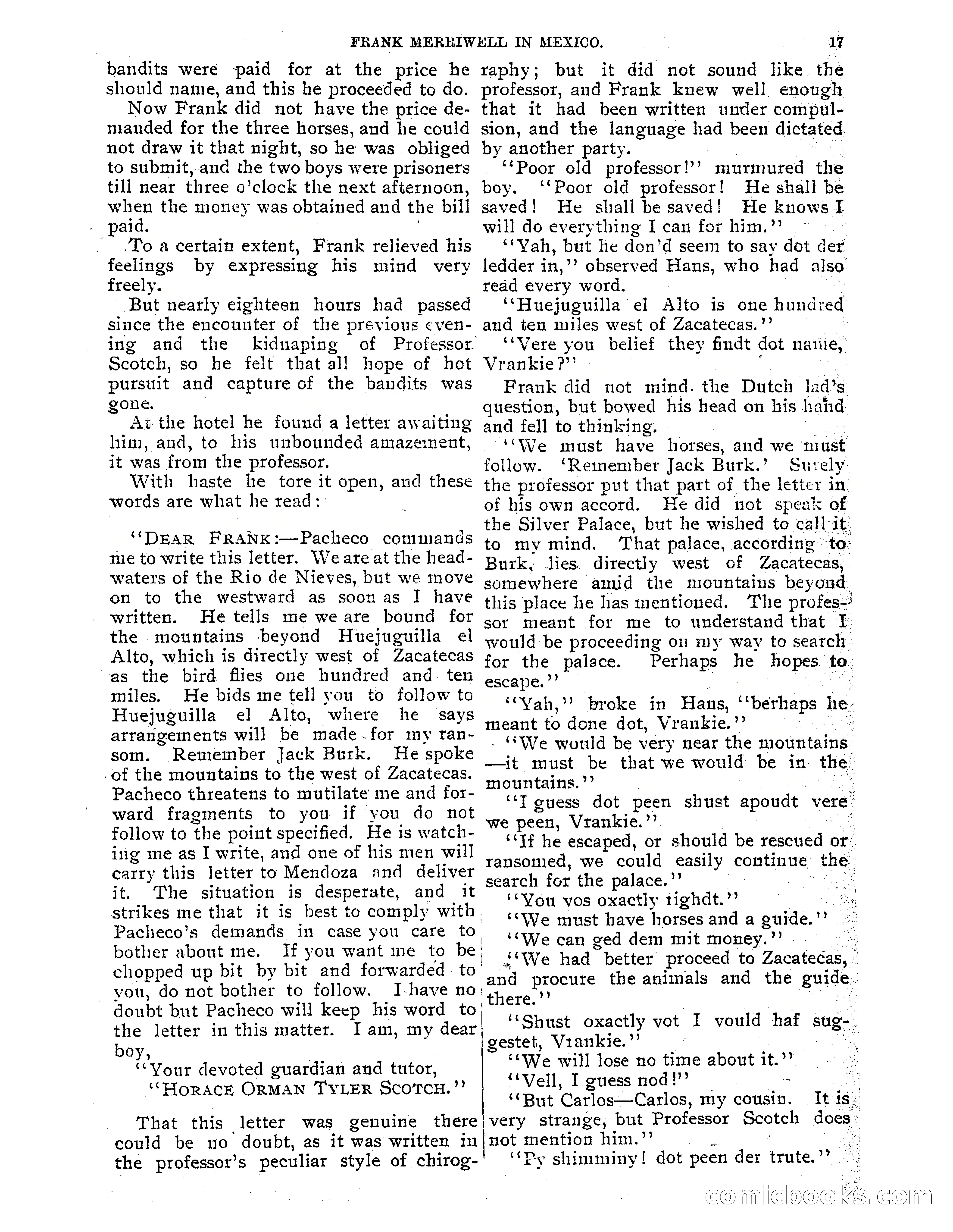 Frank Merriwell in Mexico: The Search for the Silver Palace — page 19 of 35